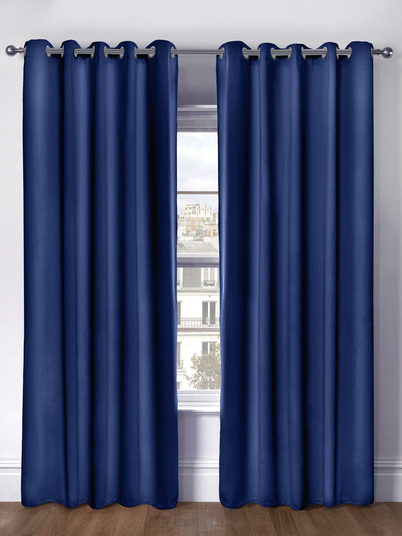 undefined Woven Blackout Eyelet Curtains 46x54