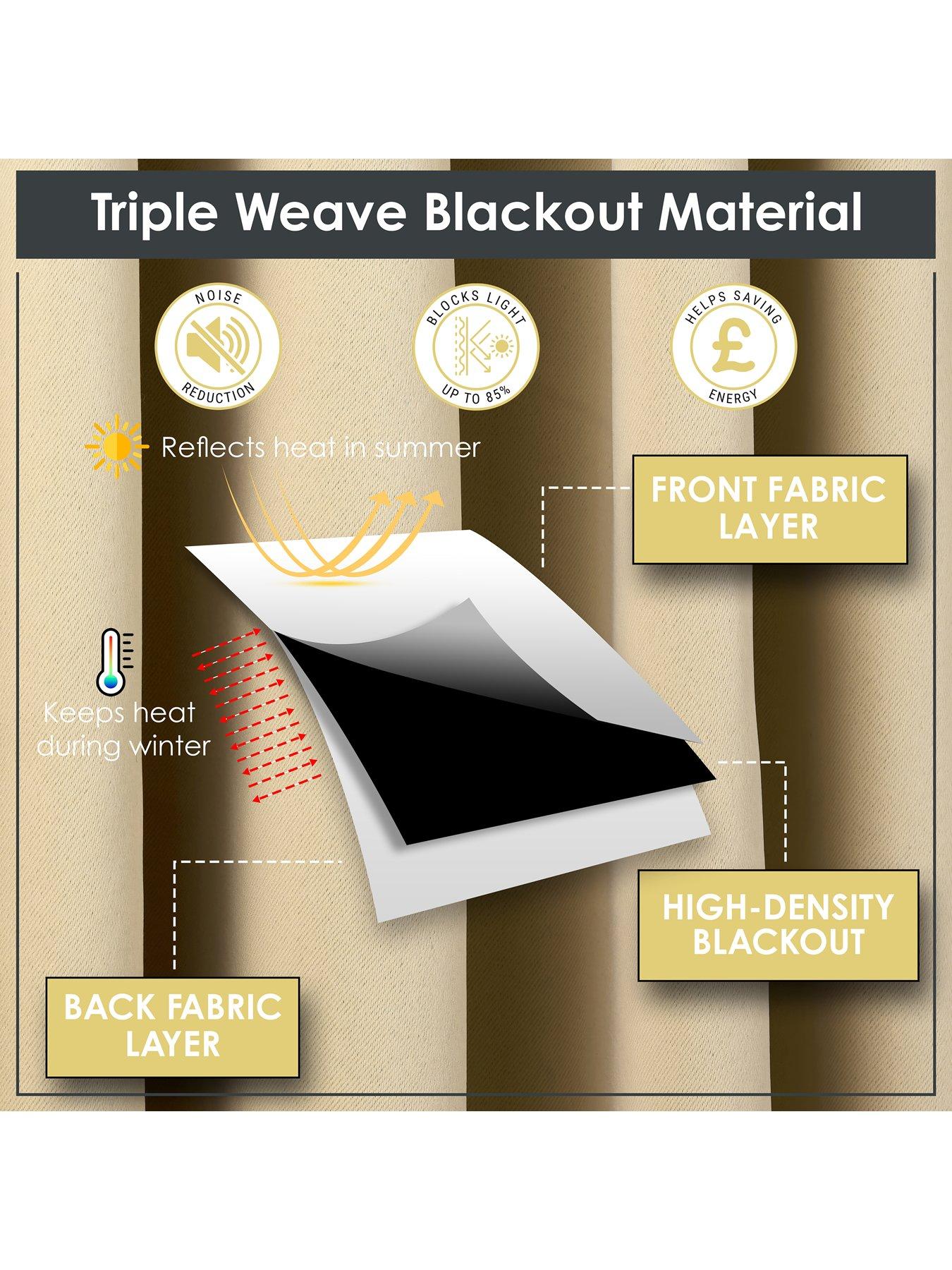 Image 5 of 7 of The Very Collection Woven Blackout Eyelet Curtains 46x54