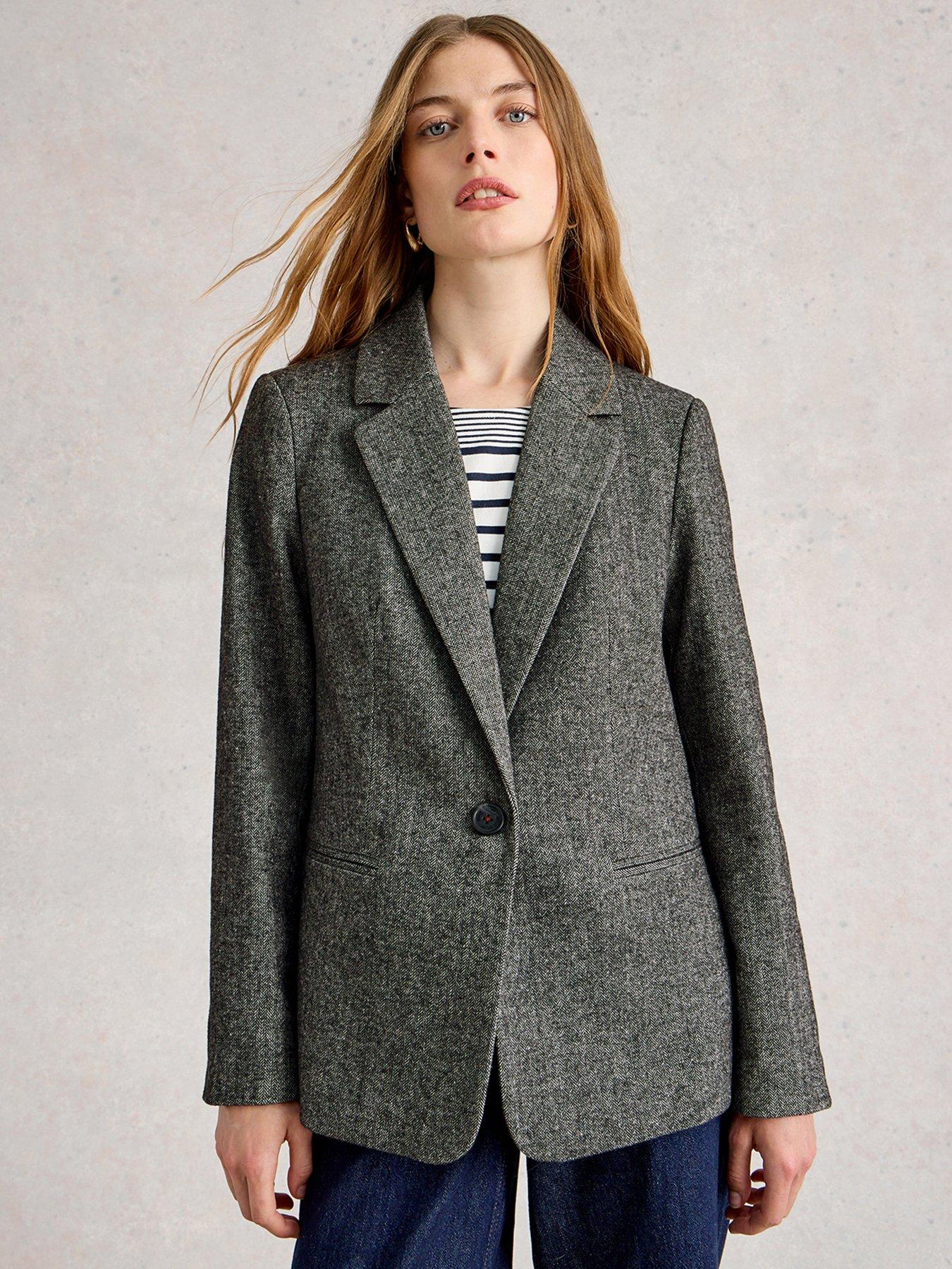 White Stuff Evelyn Tweedy Blazer - Grey
