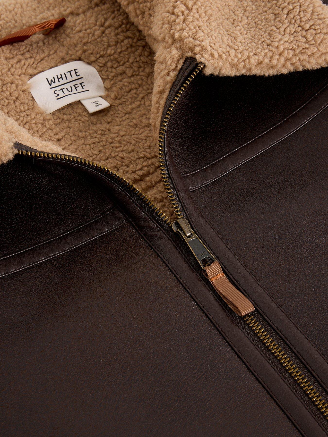 Image 6 of 6 of White Stuff Serena Aviator Jacket - Brown