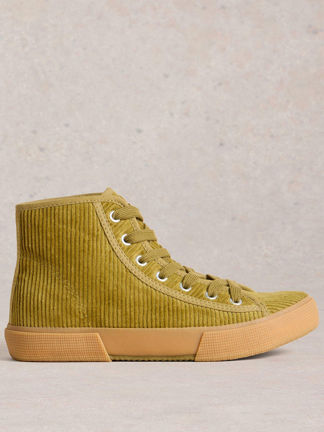 undefined Pippa Cord Hi-Top Trainer - Green