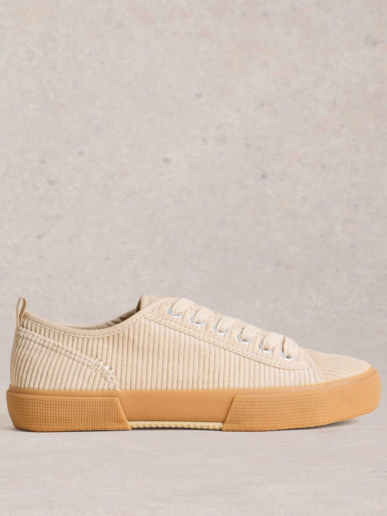 undefined Pippa Cord Lace Up Trainer - Beige