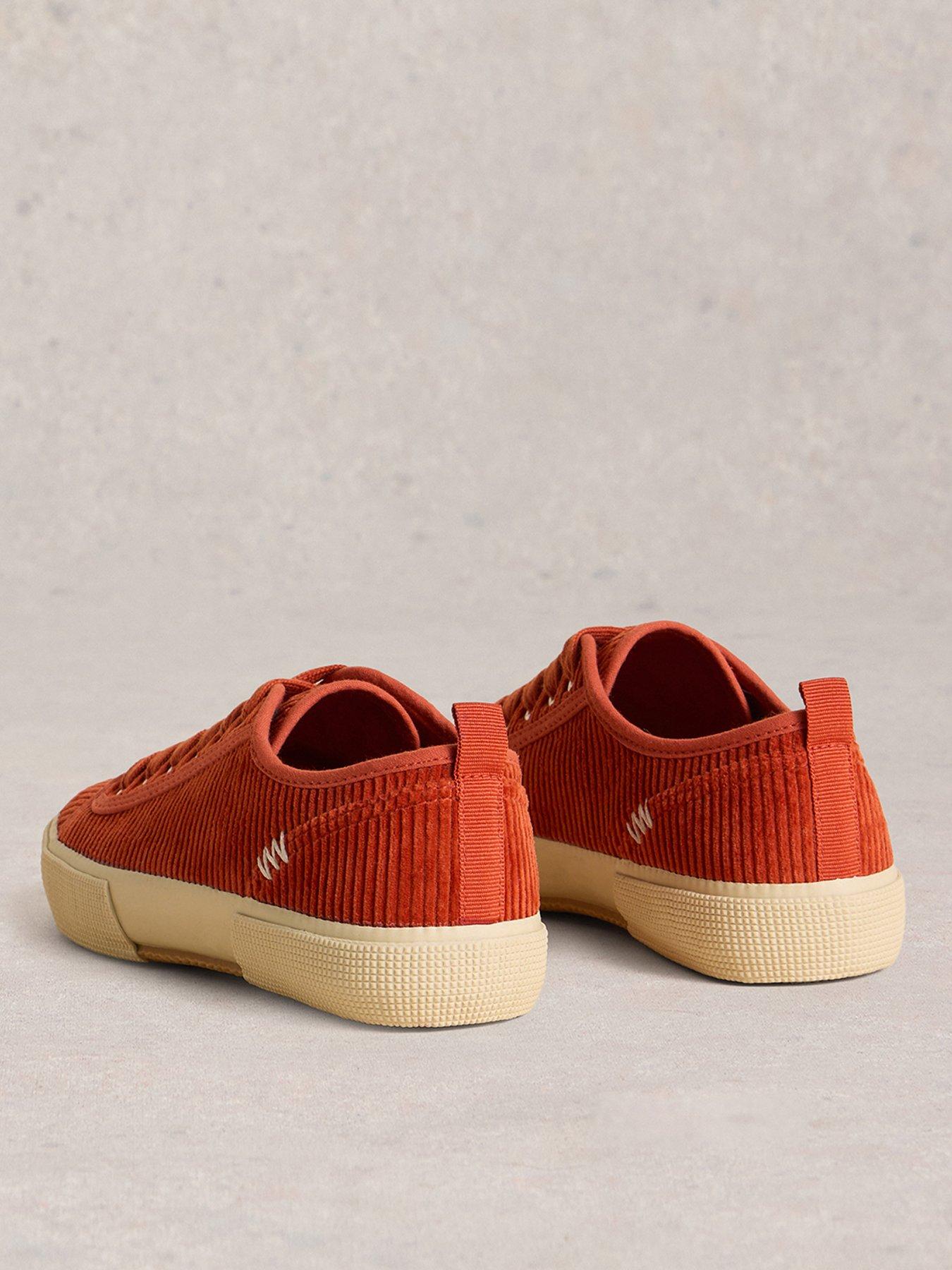 Image 3 of 4 of White Stuff Pippa Cord Lace Up Trainer - Orange