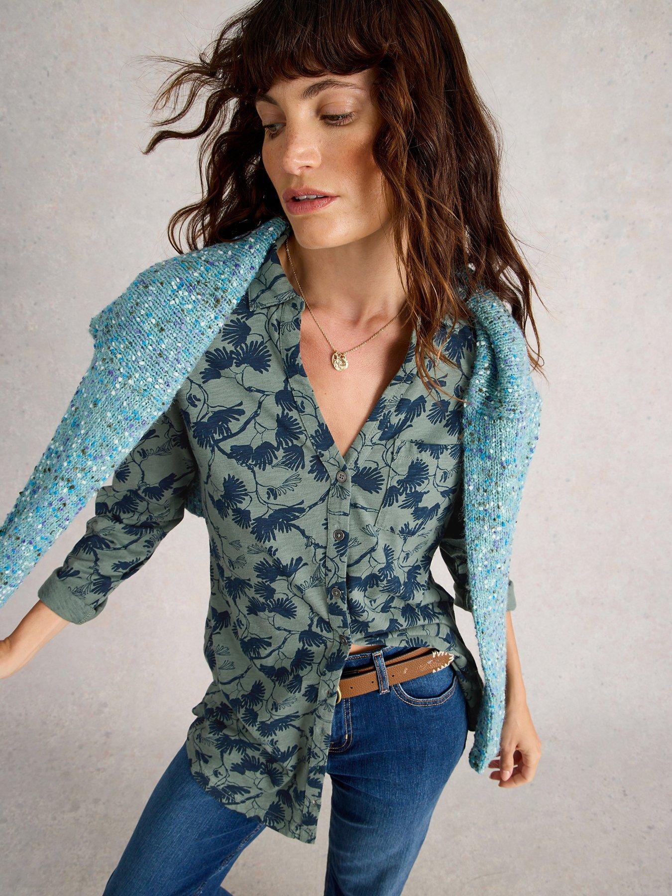 undefined Annie Longline Shirt - Green