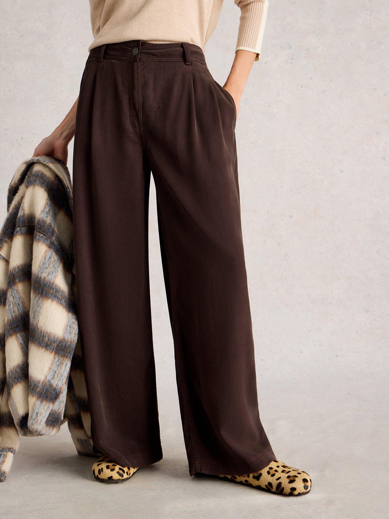 White Stuff Sasha Wide Leg Trouser - Brown