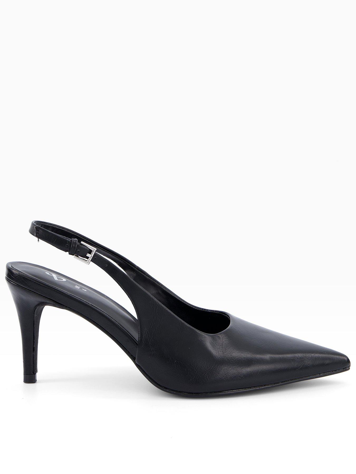The Very Collection Sling Back Court Shoe - Black