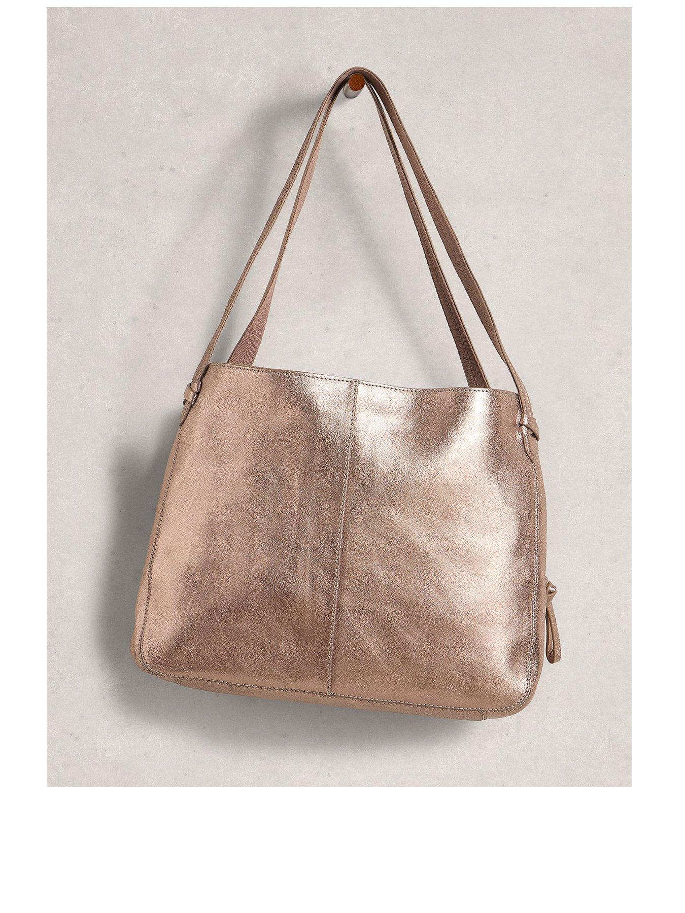 undefined Hettie Leather Tote - Gold