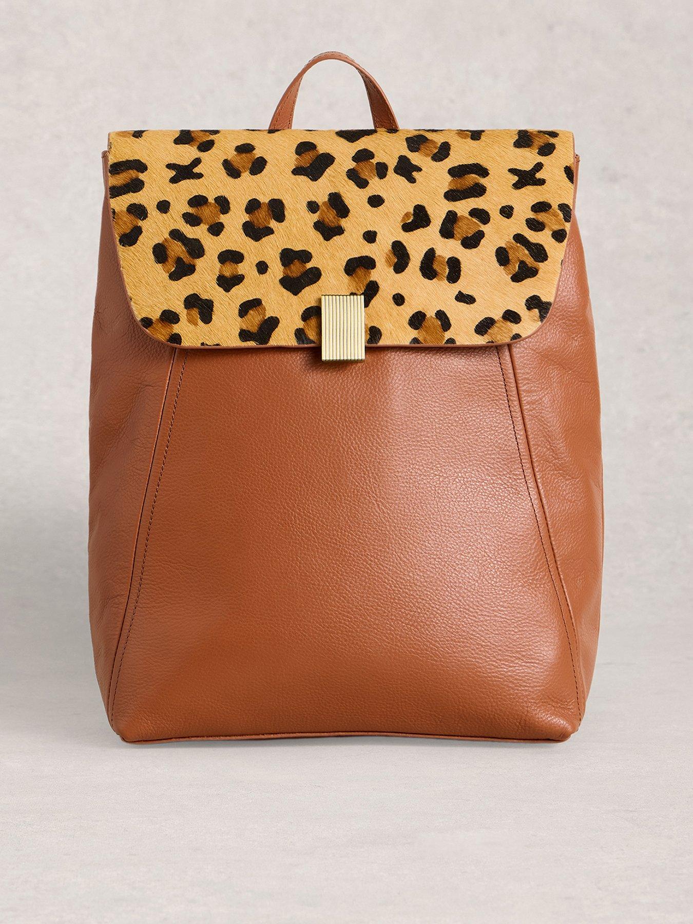 White Stuff Coco Leather Backpack - Beige