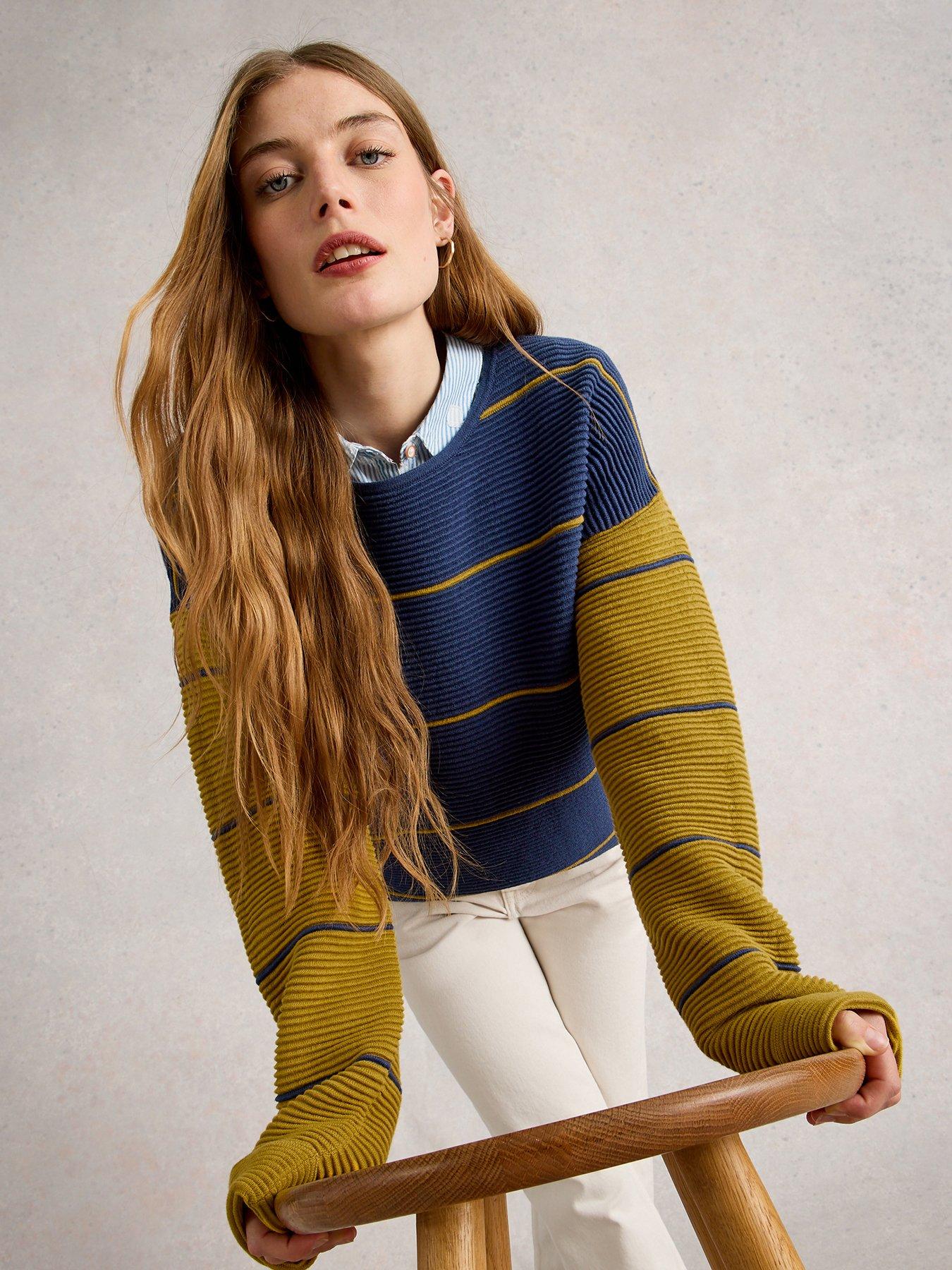 undefined Jana Stripe Jumper - Navy