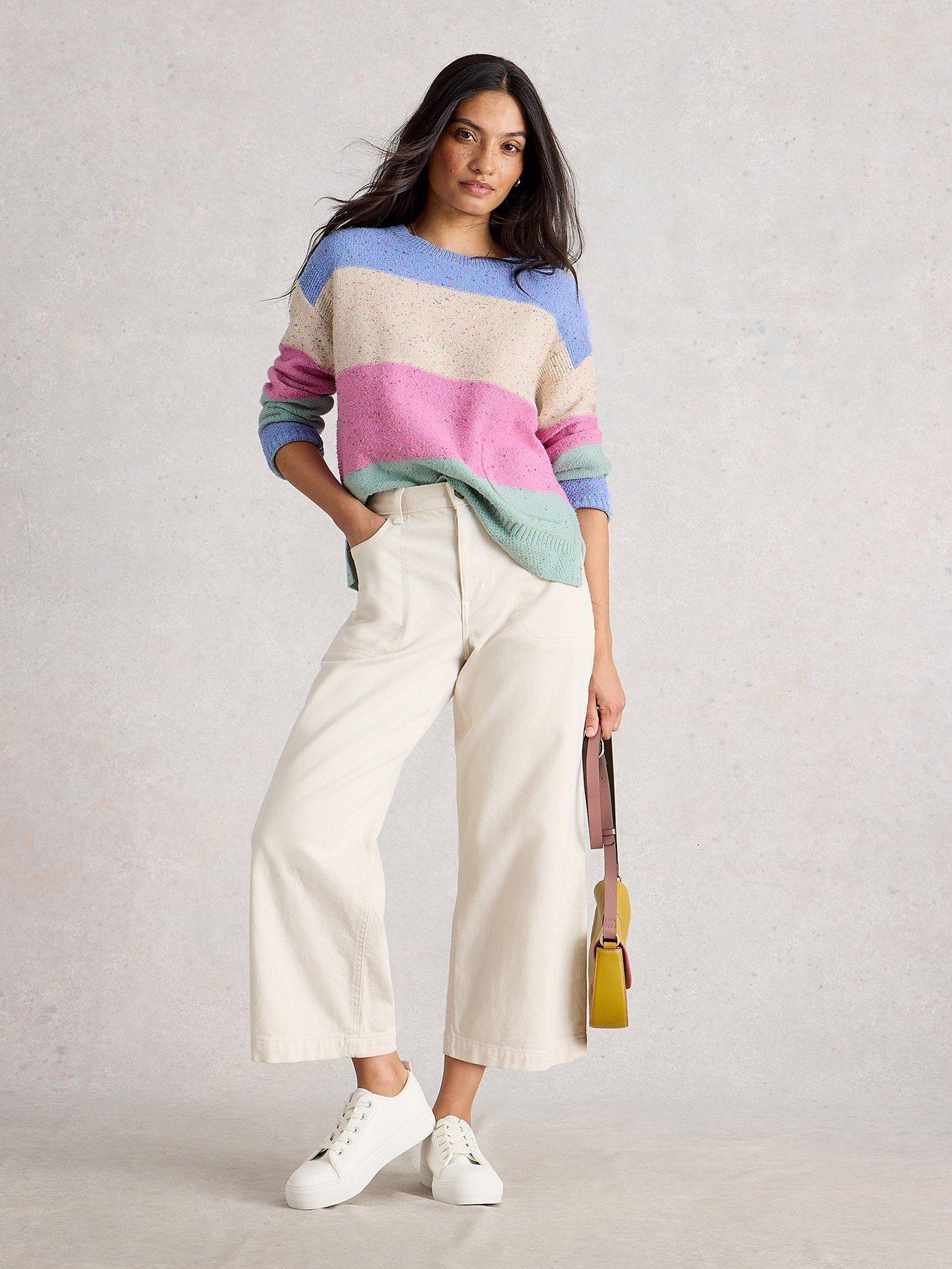 undefined Victoria Stripe Jumper - Beige