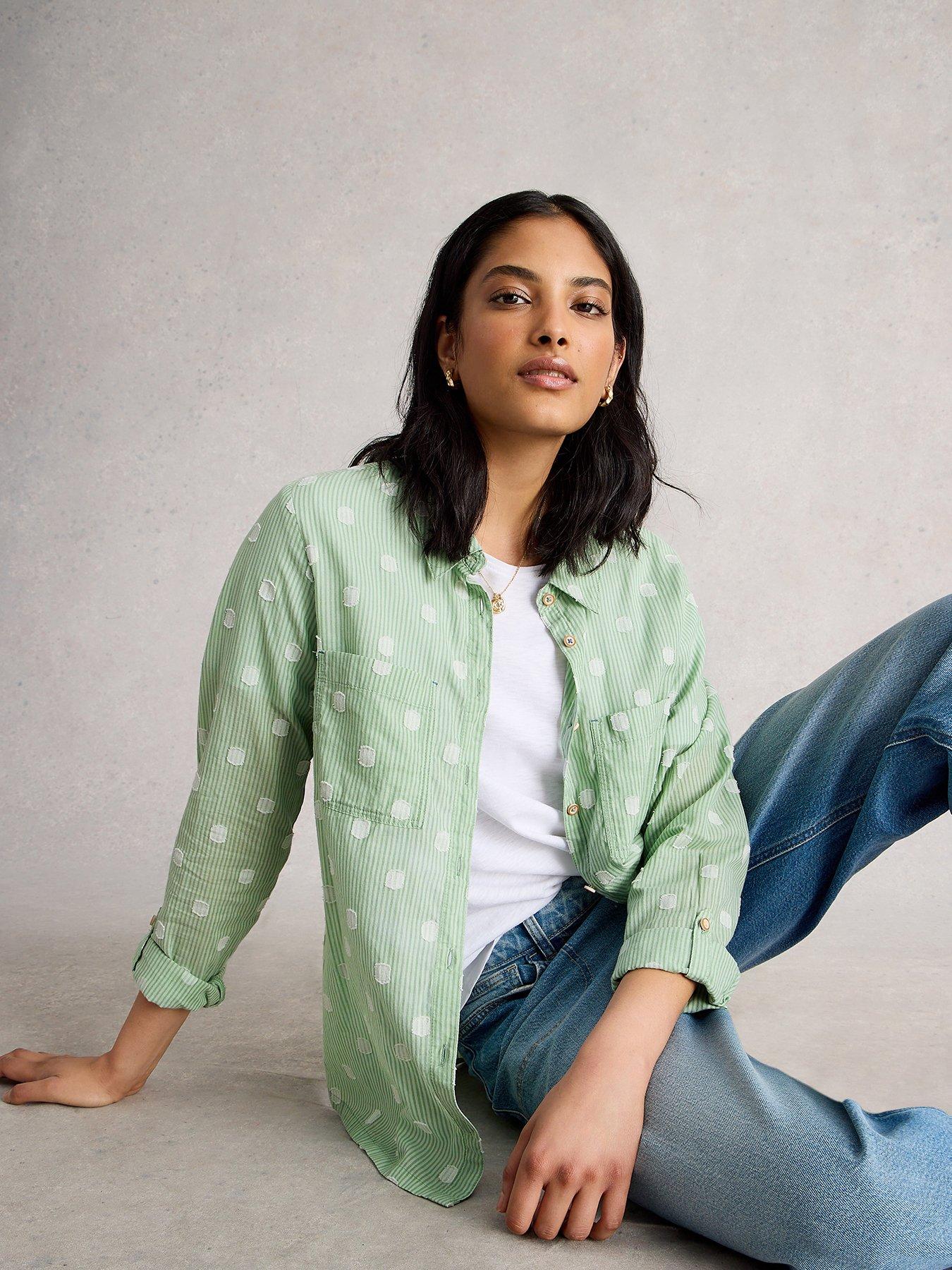 undefined Sophie Cotton Shirt - Green