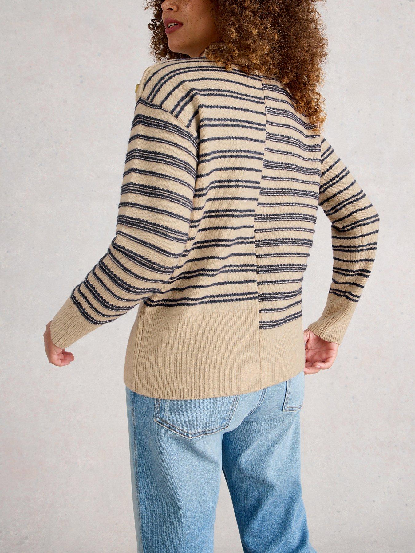 Image 2 of 6 of White Stuff Mix Stripe Jumper - Beige