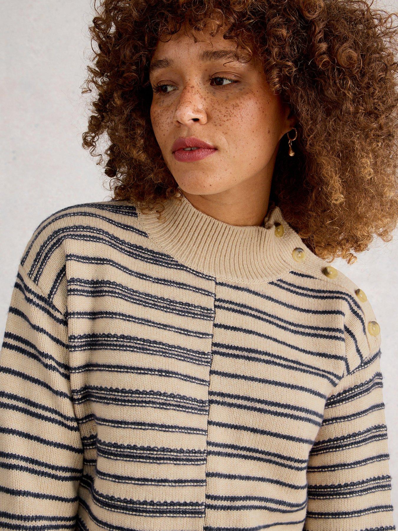 Image 4 of 6 of White Stuff Mix Stripe Jumper - Beige