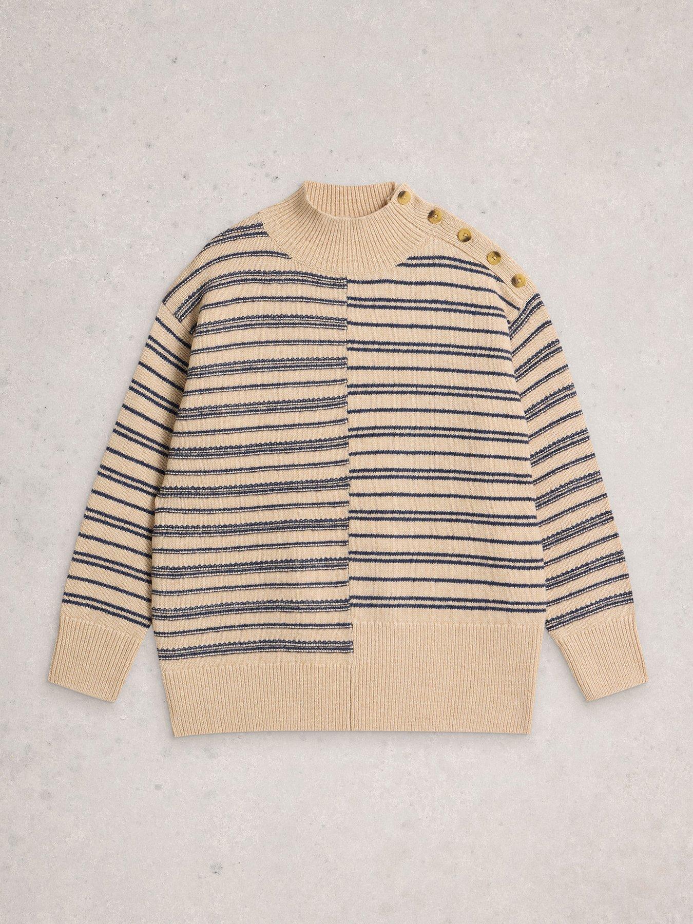 Image 5 of 6 of White Stuff Mix Stripe Jumper - Beige