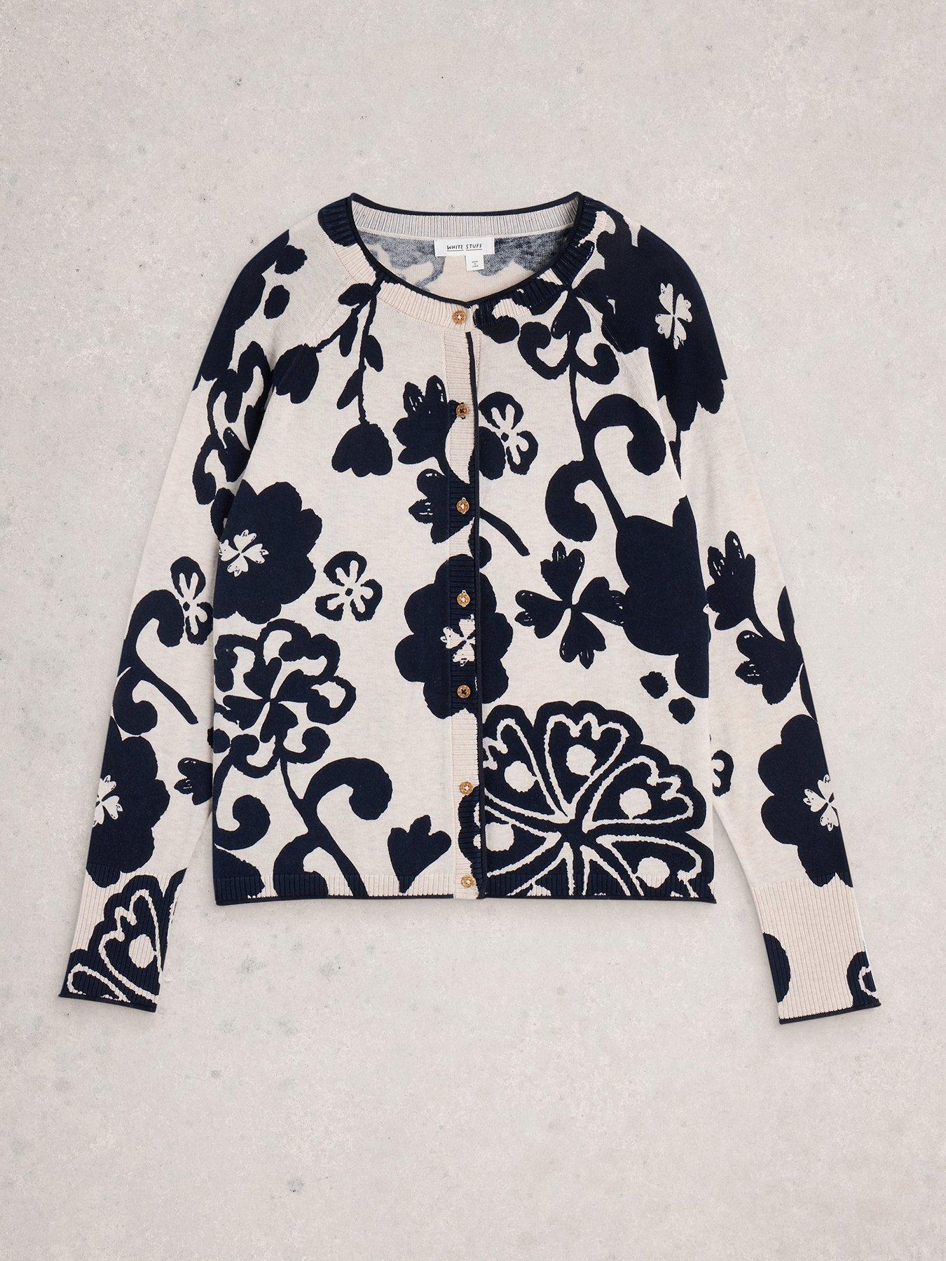 Image 5 of 6 of White Stuff Lulu Print Cardi - Beige