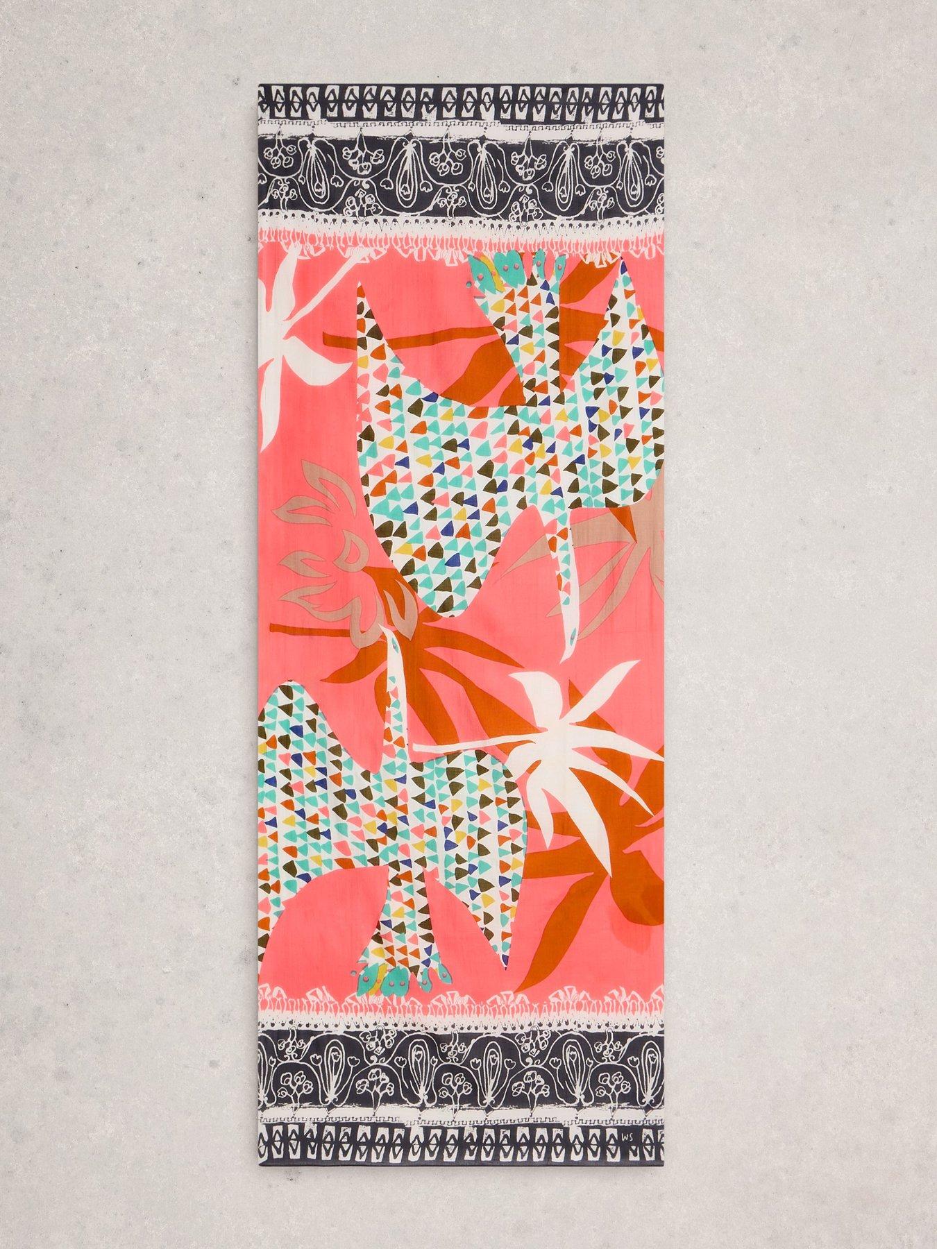 Image 2 of 3 of White Stuff Callie Printed Scarf - Pink