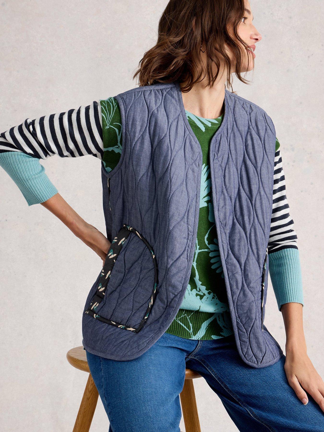 undefined Carla Printed Gilet - Blue