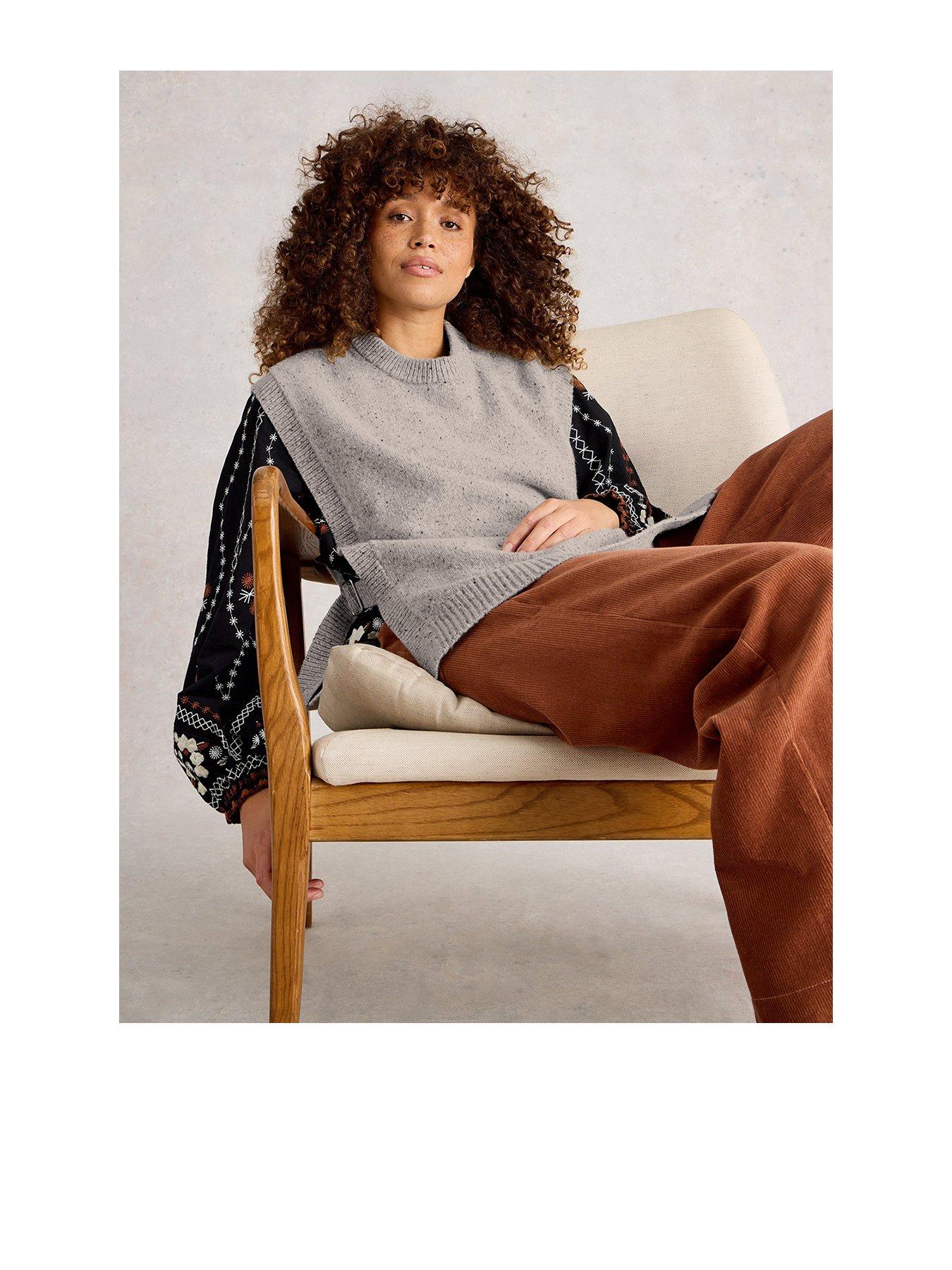 undefined Tanya Tabard Poncho - Grey