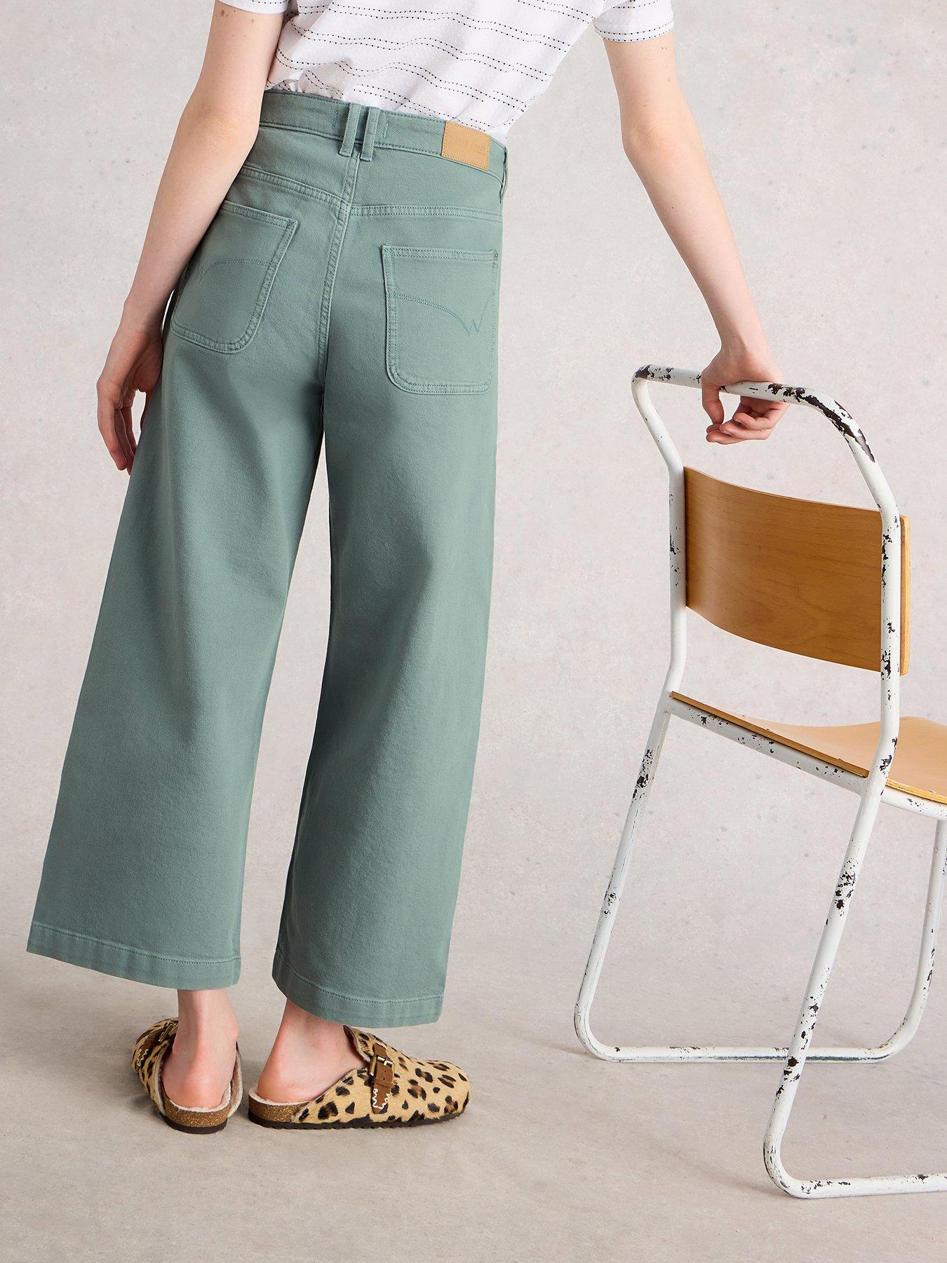 Image 2 of 6 of White Stuff Tia Wide Leg Crop Jean - Blue