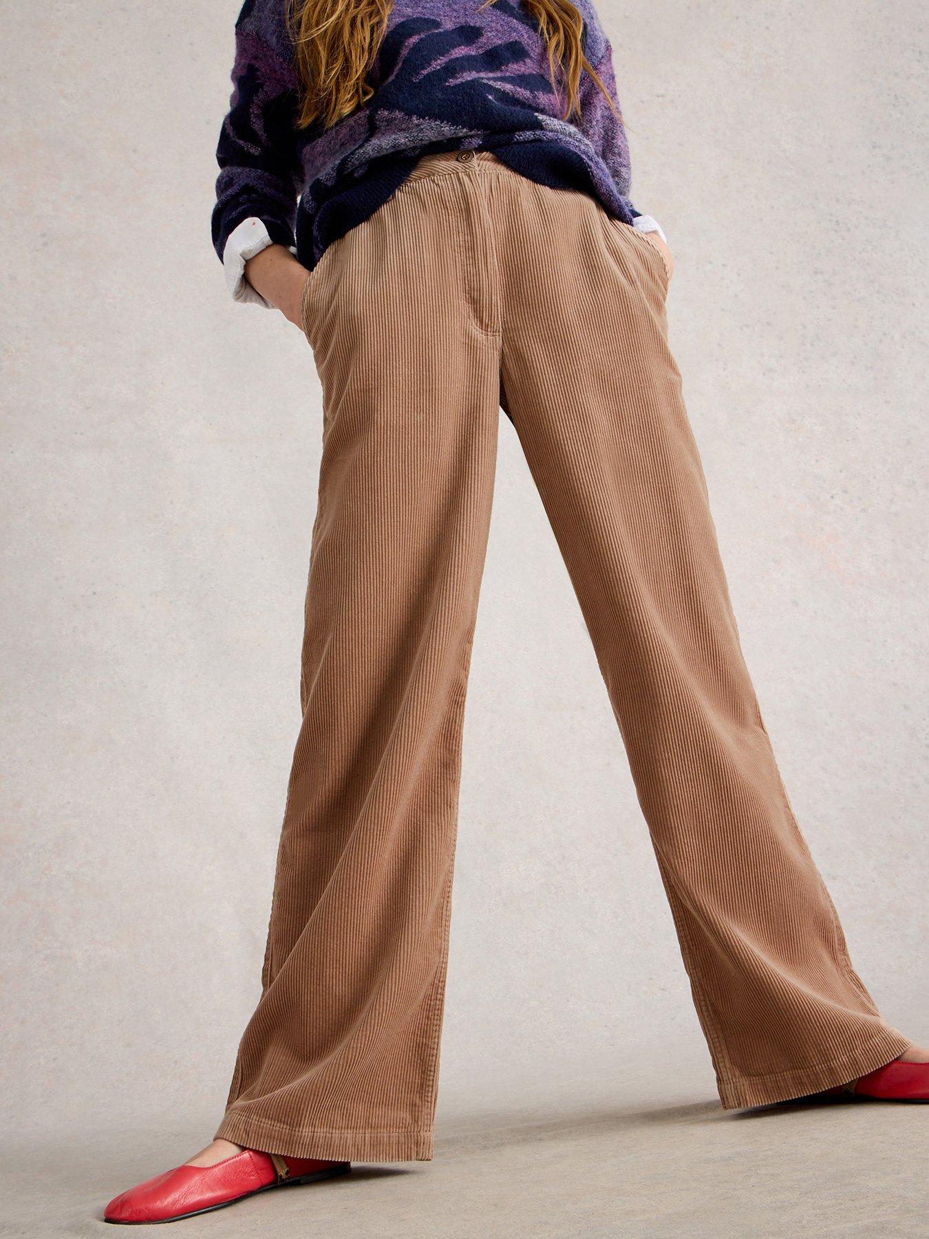White Stuff Belle Cord Wide Leg Trouser - Beige