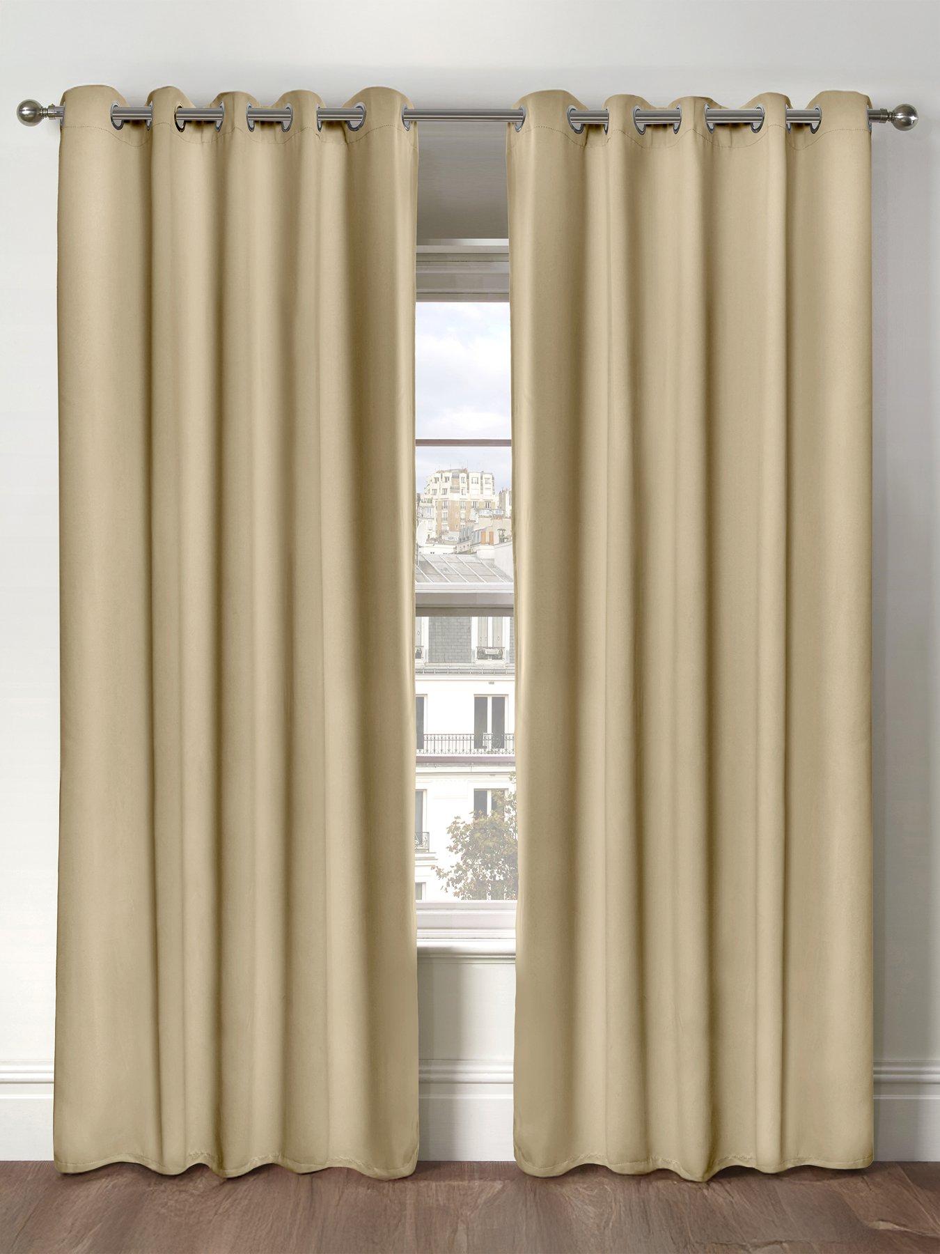 undefined Woven Blackout Eyelet Curtains 46x54
