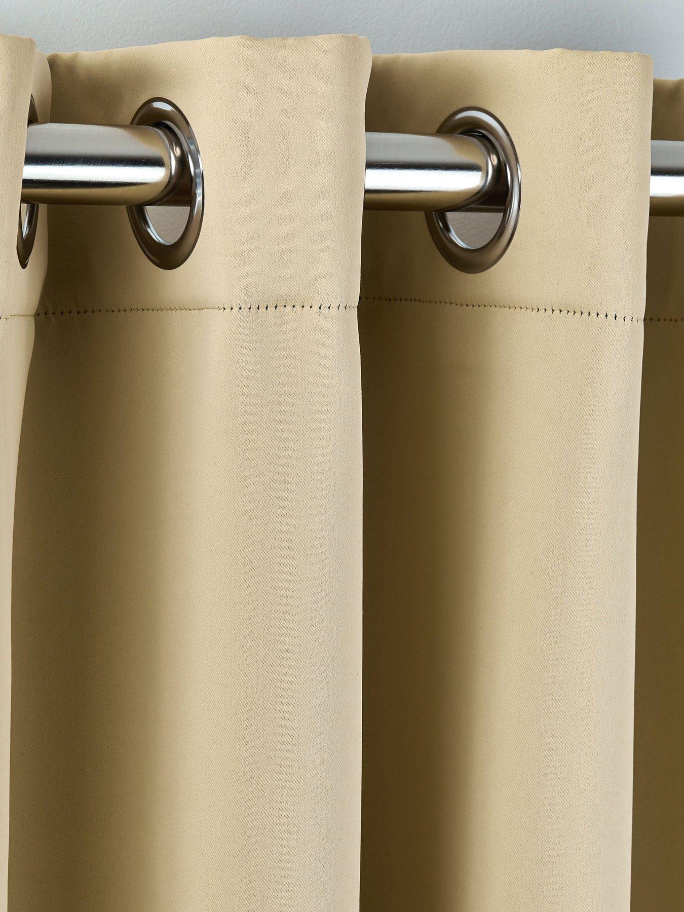 Image 2 of 7 of The Very Collection Woven Blackout Eyelet Curtains 46x54
