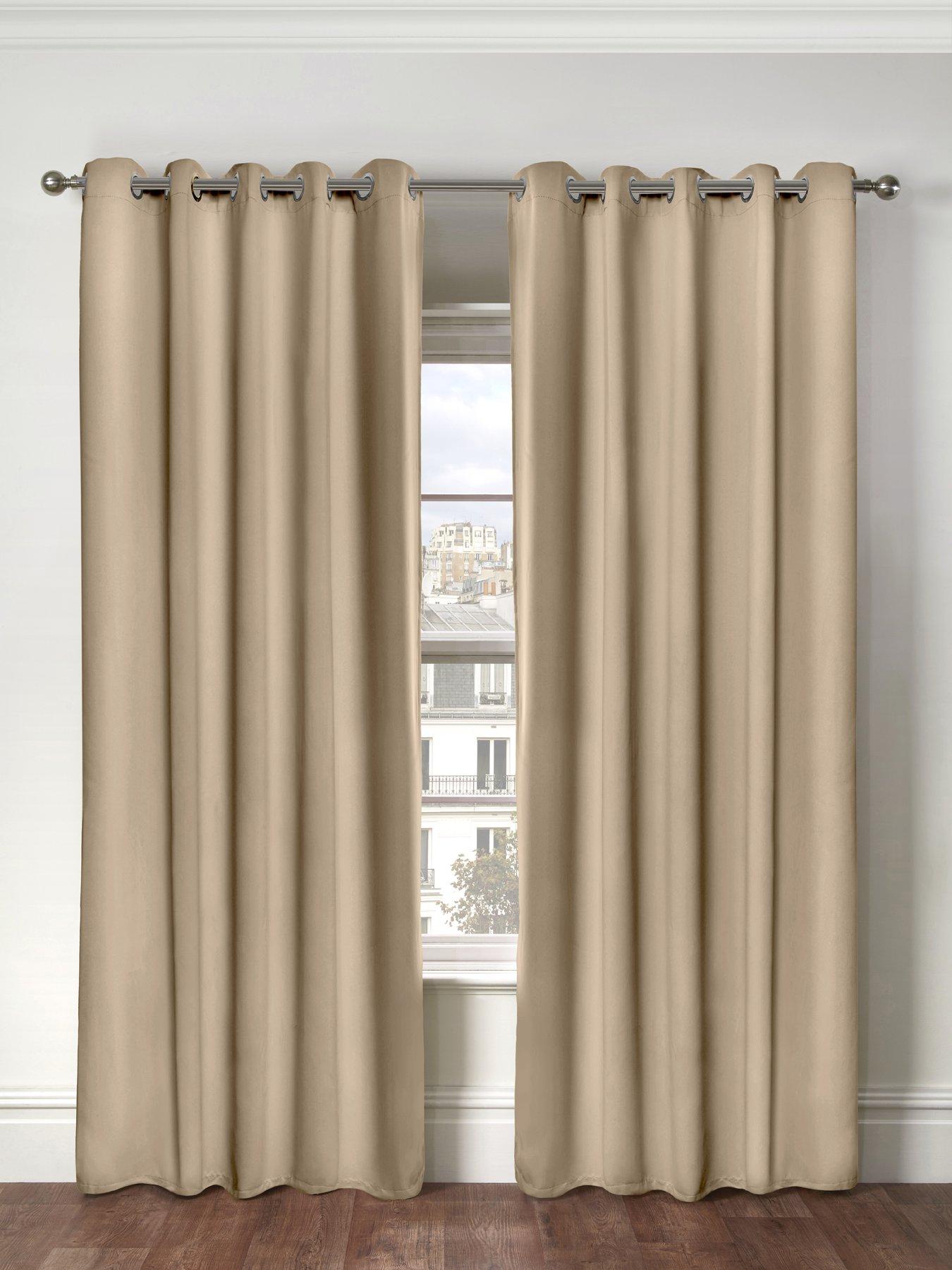 Very Home Woven Blackout Eyelet Curtains 46x54