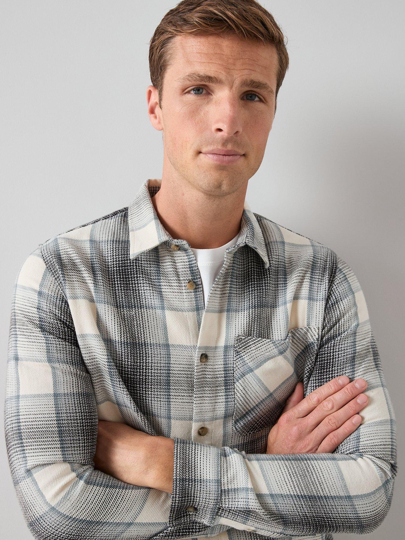 The Very Collection Long Sleeve Check Shirt - Beige | Very