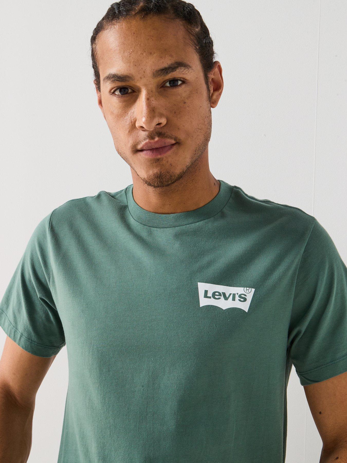 Image 4 of 4 of Levi's Levis Graphic Chest Print Crew Neck Short Sleeve T-shirt - Green