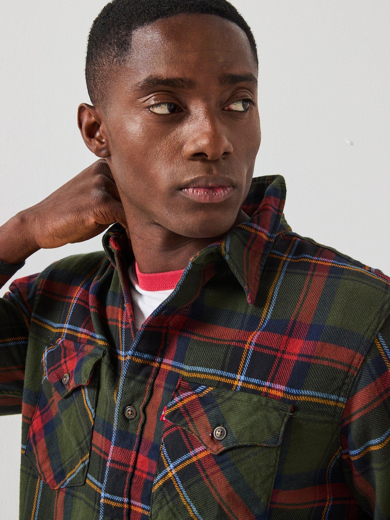 Levi's Relaxed Fit Western Button Down Gingham Shirt- Red | Very