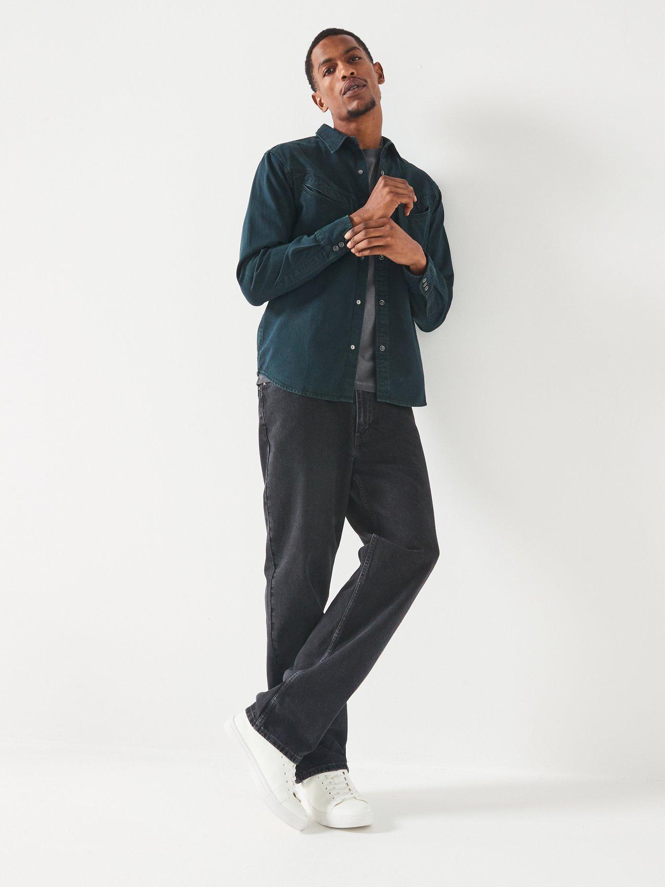 Image 3 of 6 of Levi's Smiley Denim Long Sleeve Shirt - Black