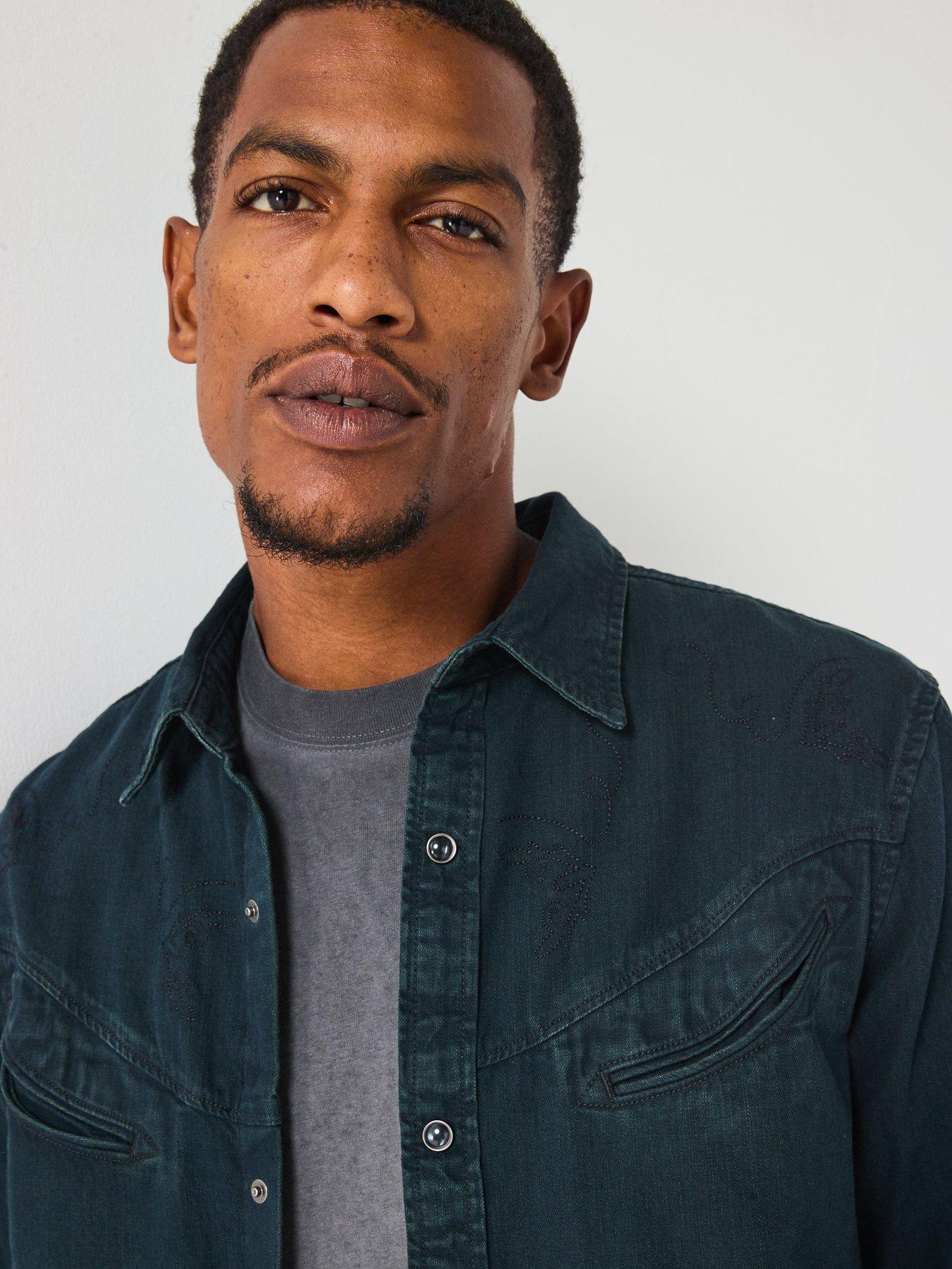 Image 5 of 6 of Levi's Smiley Denim Long Sleeve Shirt - Black