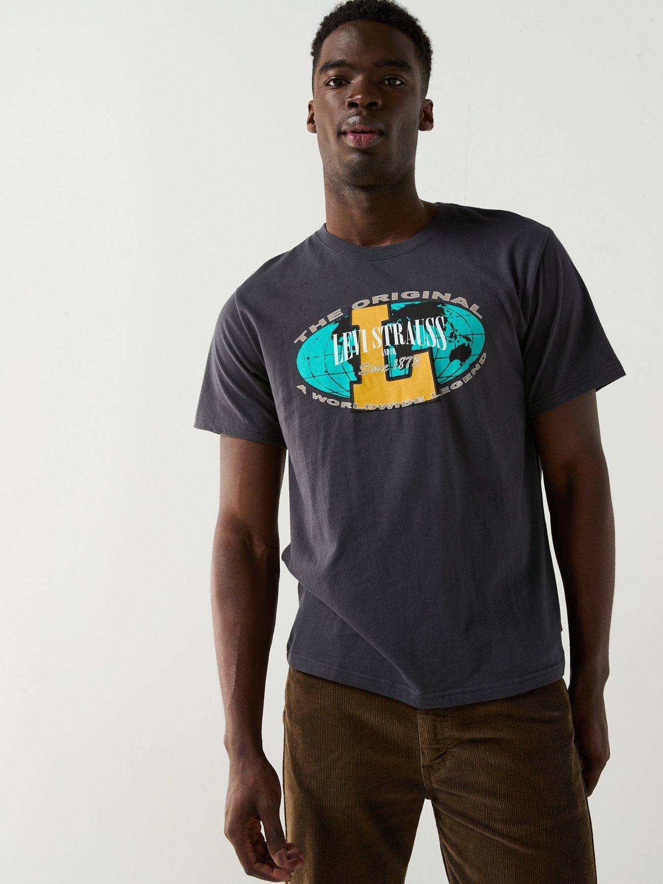 undefined Relaxed Fit Graphic Print Short Sleeve T-Shirt - Black