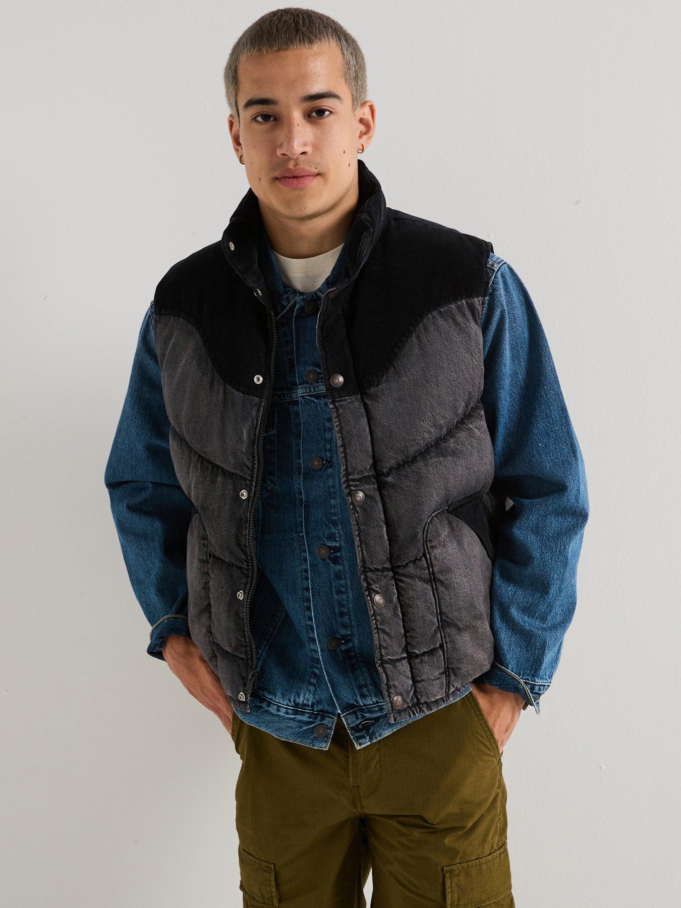 Levi's Wild West Padded Two Tone Denim Gilet- Black