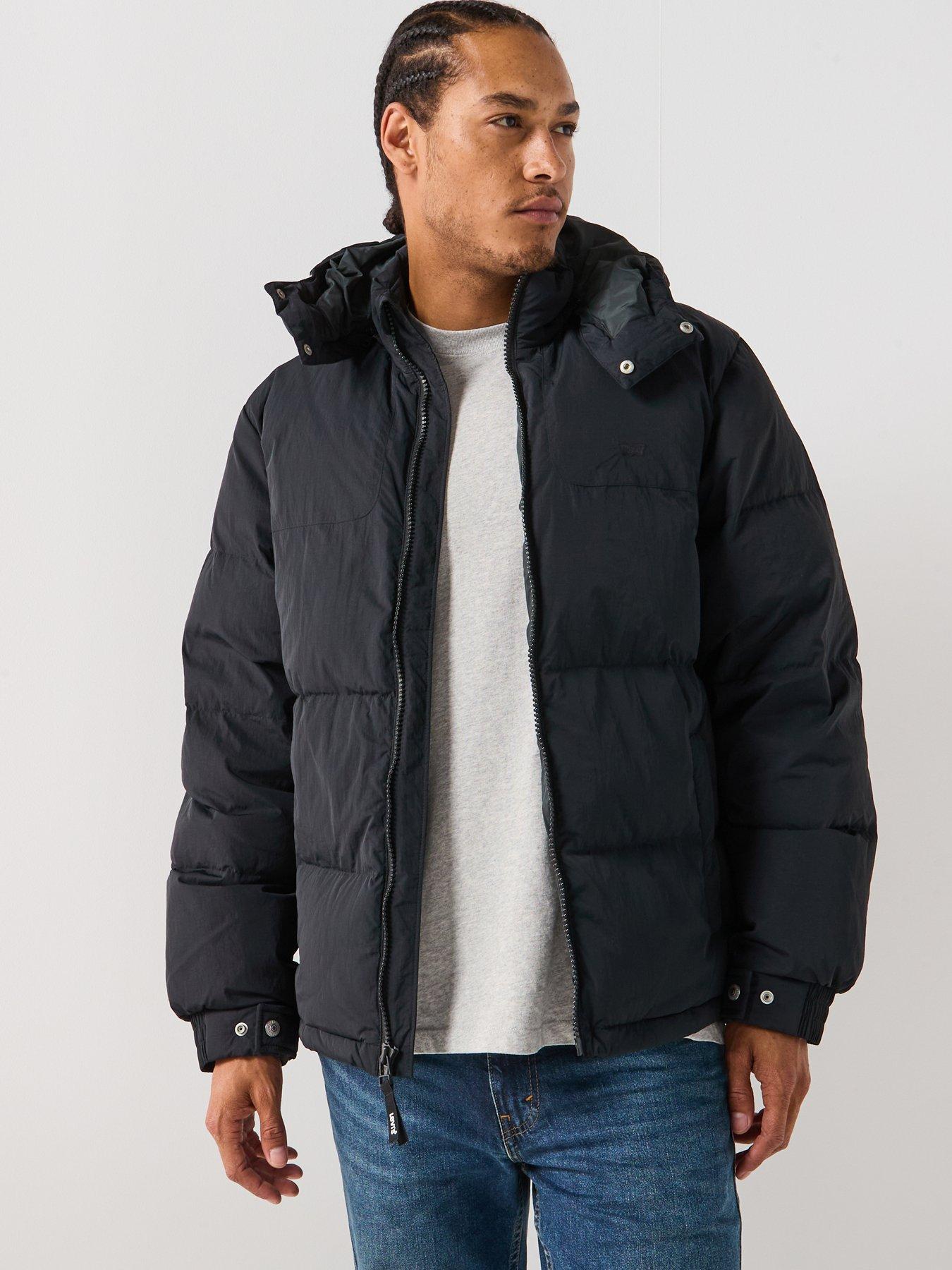 Levi'S Rockridge Hooded Short Padded Jacket - Black