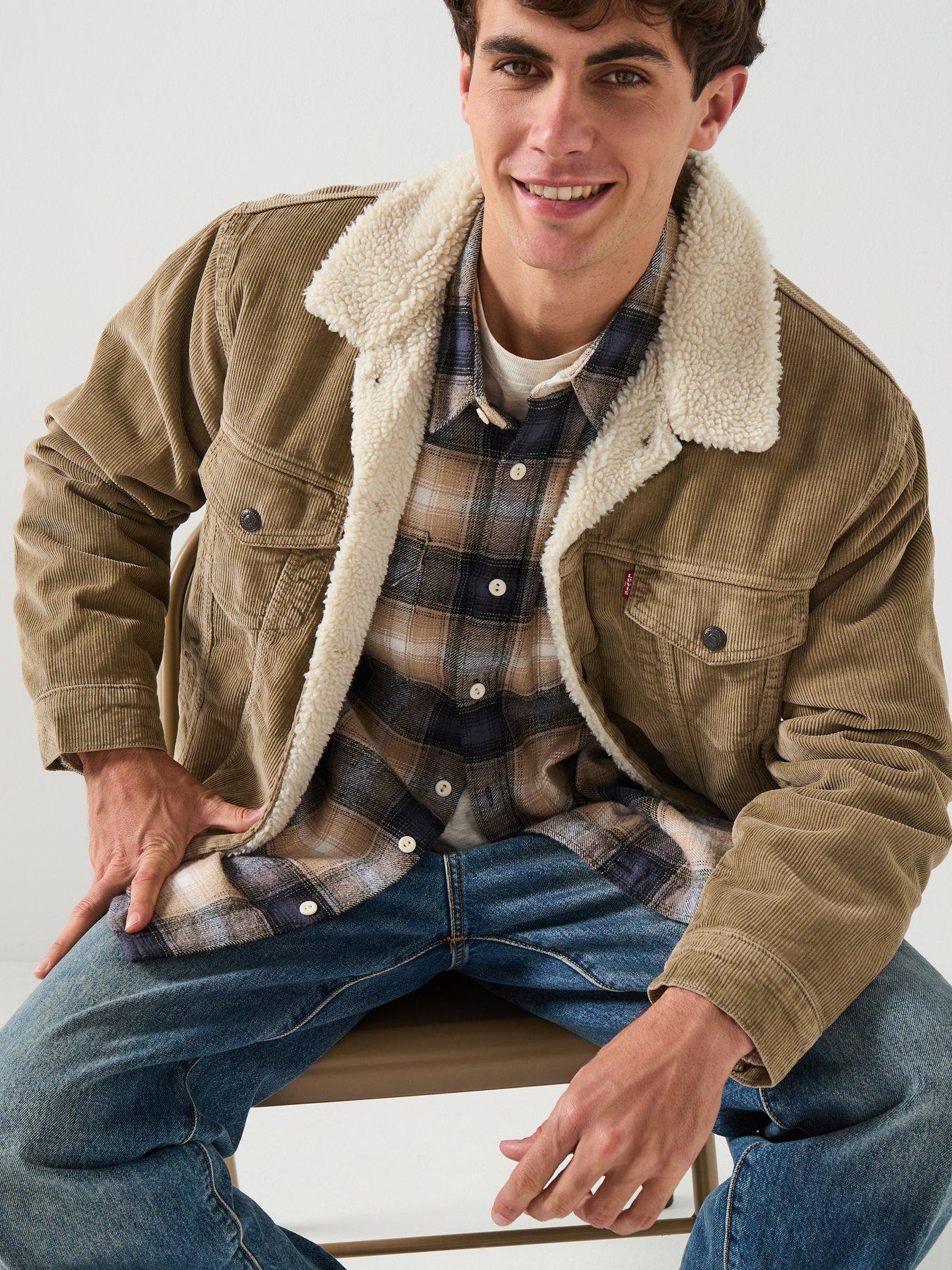 Levi's Levis Relaxed Fit Sherpa Corduroy Trucker Jacket - Beige | Very