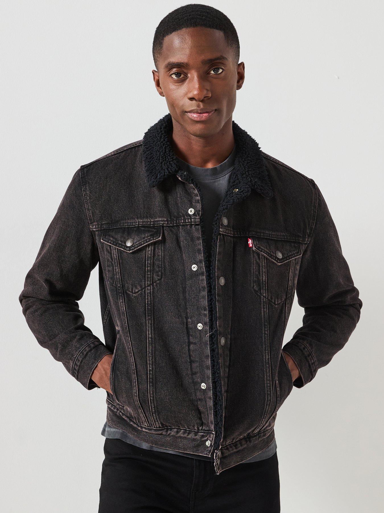 Levi's Sherpa Collar Trucker Jacket - Black