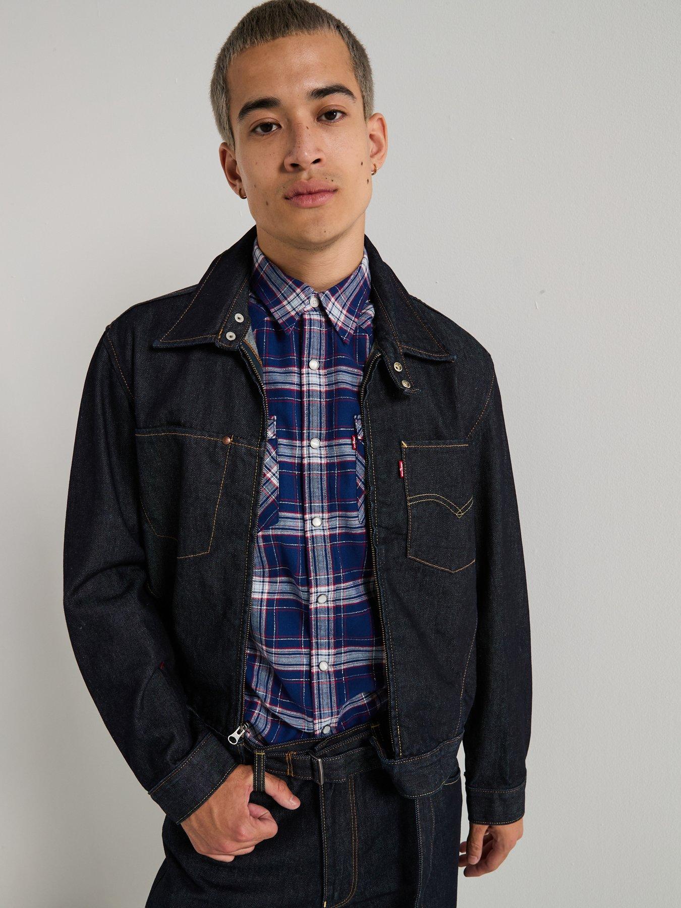Image 1 of 6 of Levi's Premium Denim Twist Denim Jacket - Dark Wash