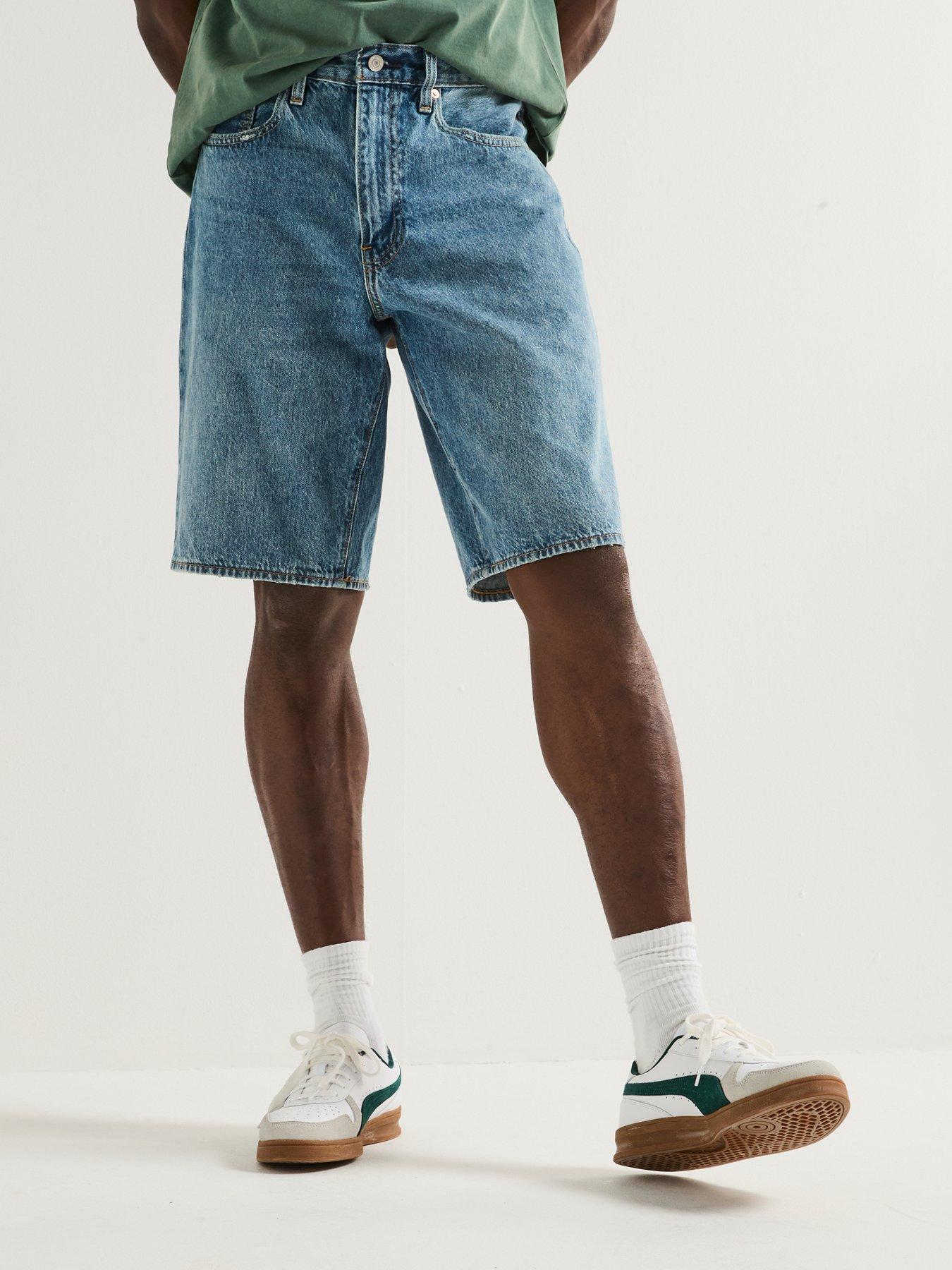 undefined 478 Baggy Fit Denim Shorts: My Frequency - Light Blue