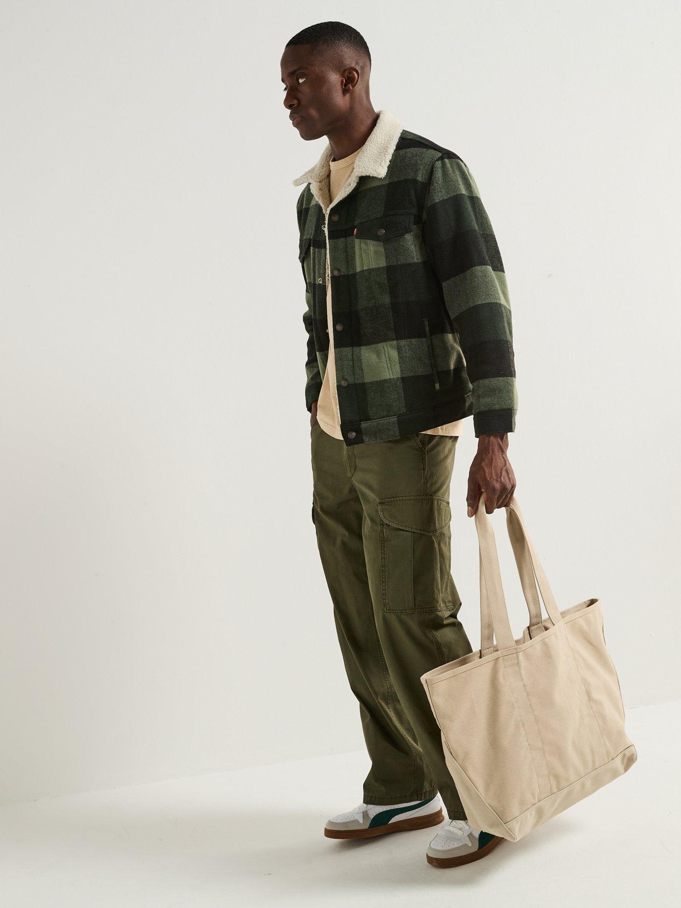 Image 3 of 6 of Levi's XX Baggy Fit Cargo Trousers- Brown - Green