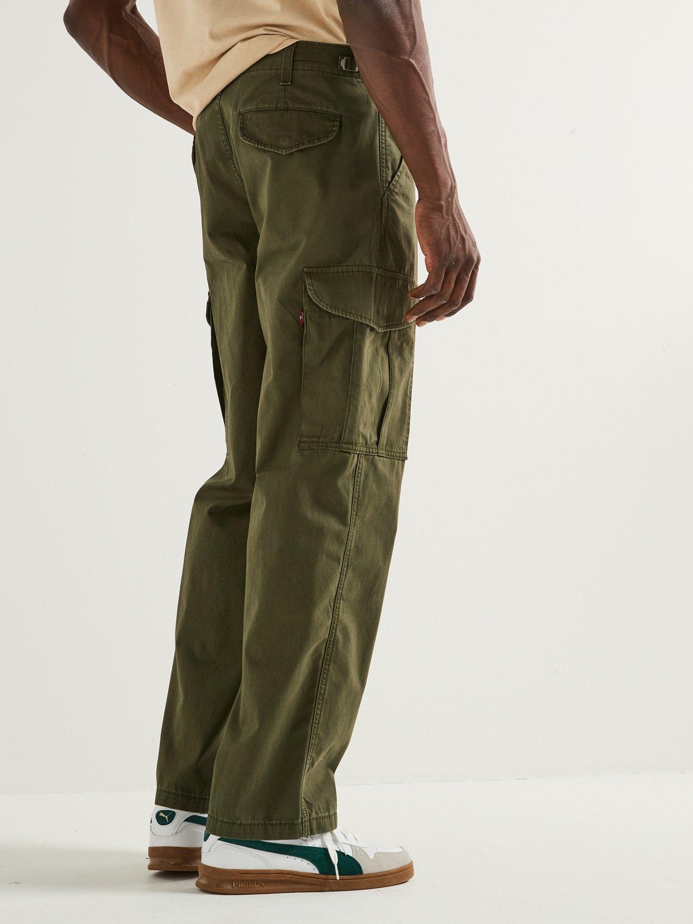 Image 4 of 6 of Levi's XX Baggy Fit Cargo Trousers- Brown - Green