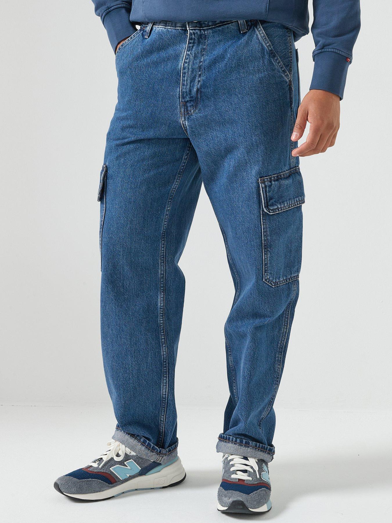 Levi'S 568 Loose Straight Fit Cargo Trousers- Get Involved- Blue