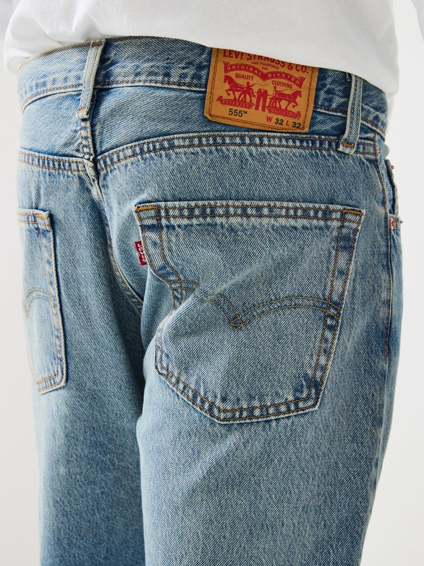 Image 4 of 5 of Levi's 555 '96 Relaxed Straight Fit Jeans - My Other Life - Light Blue