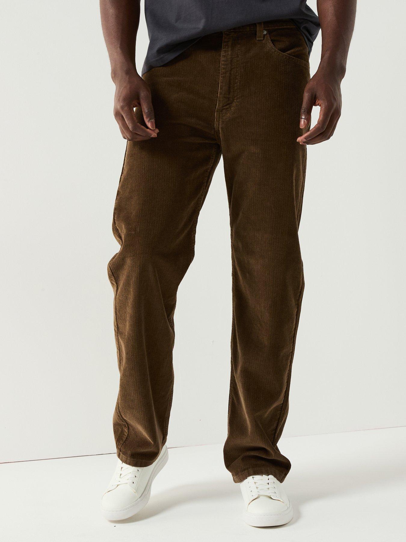 Levi's 565 Loose Straight Fit Corduroy Jeans - Brown, Brown, Size 34, Inside Leg Regular, Men