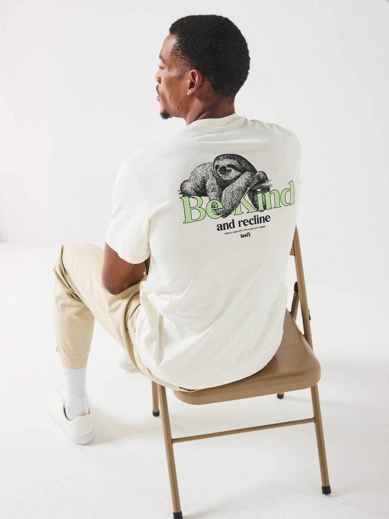 Levi's Levis Relaxed Fit Back Sloth Graphic T-Shirt - White