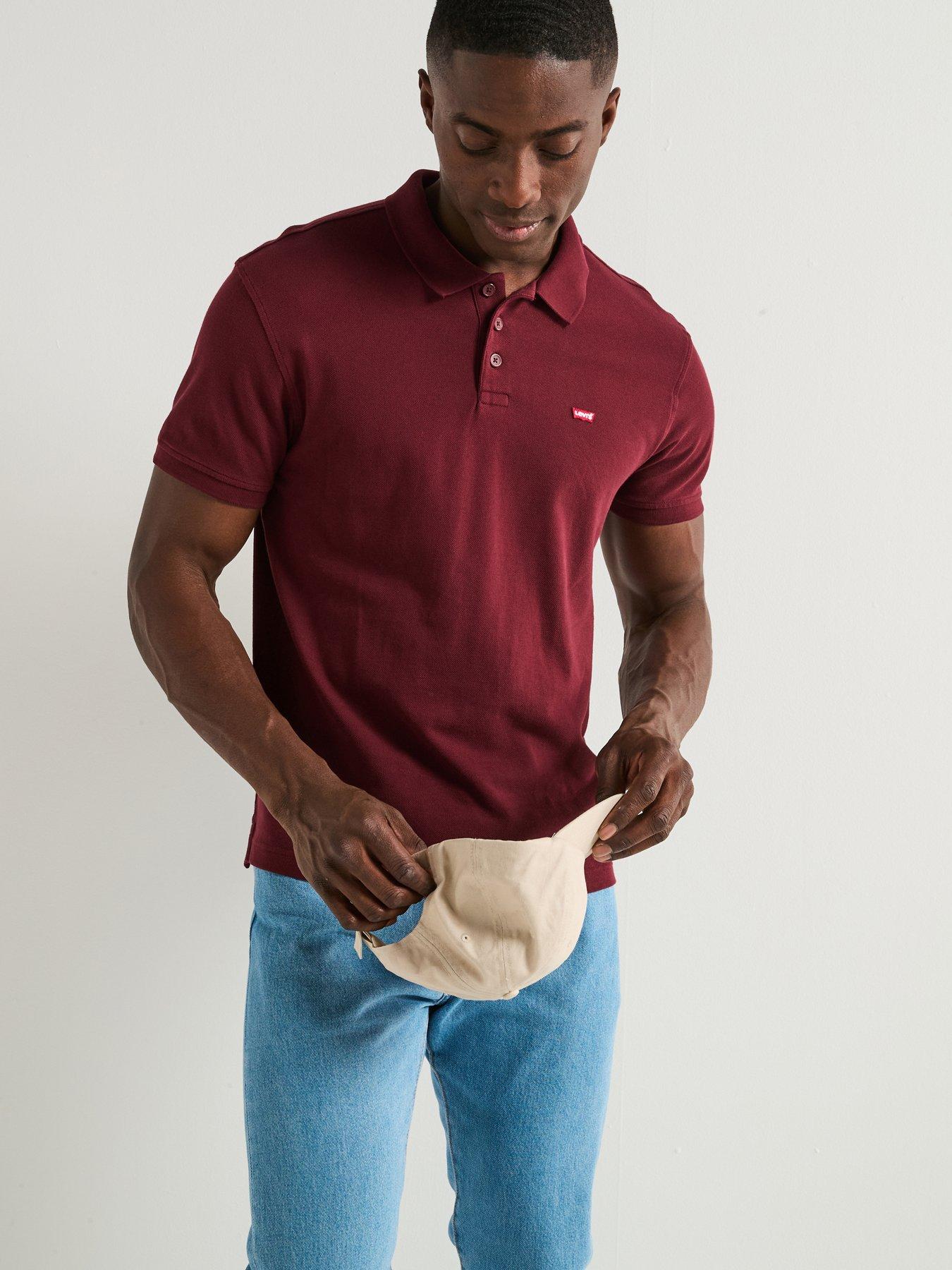 Levi's Levis Housemark Logo Short Sleeve Polo Shirt - Dark Red