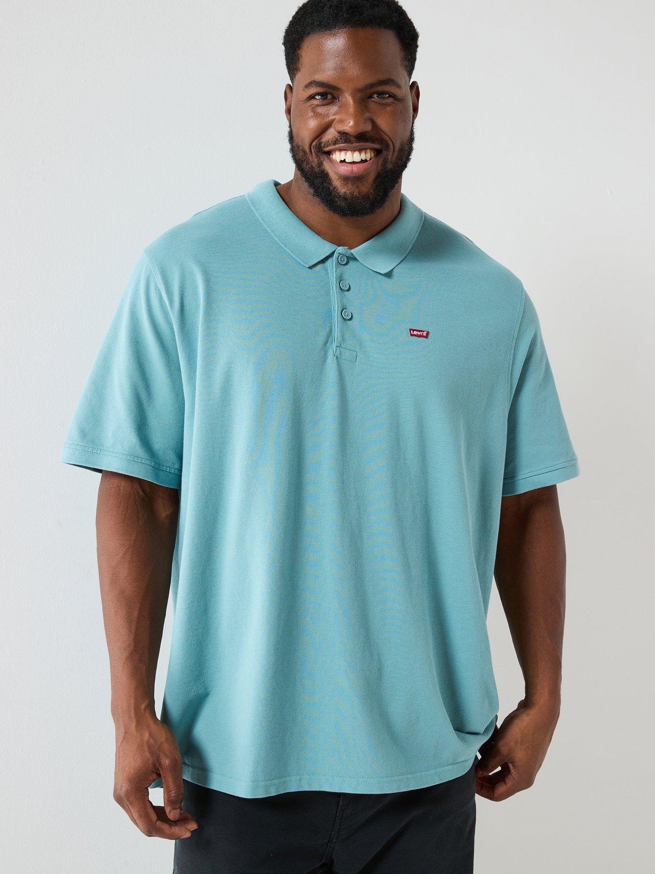 Levi's Big And Tall Housemark Logo Short Sleeve Polo Shirt- Blue, Blue, Size 4Xl, Men