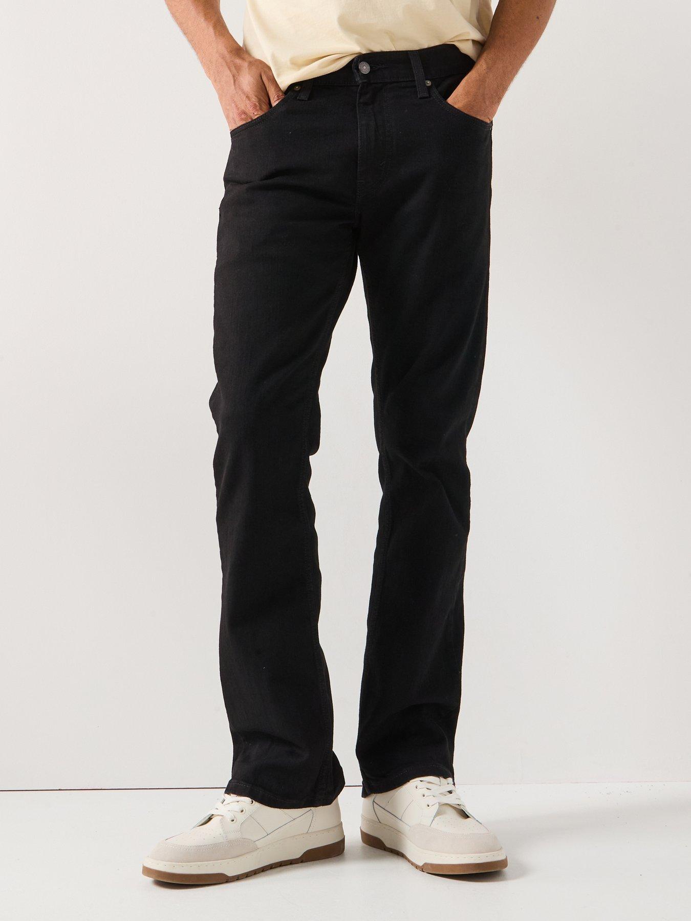 Levi's 527 Slim Fit Boot Cut Jeans, Black, Size 36, Inside Leg Regular, Men