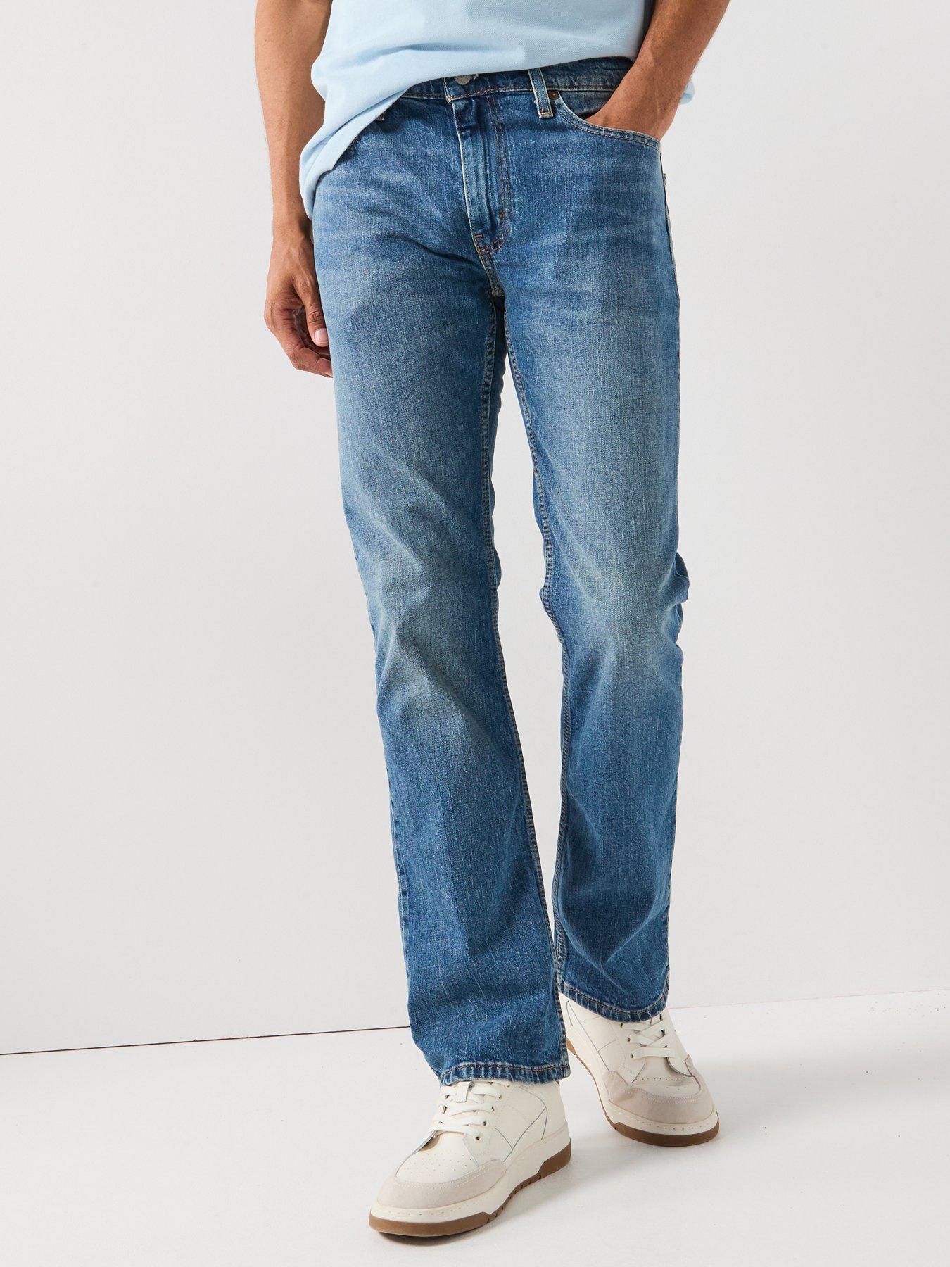 Levi's 527 Slim Fit Bootcut Jeans, Blue, Size 34, Inside Leg Regular, Men