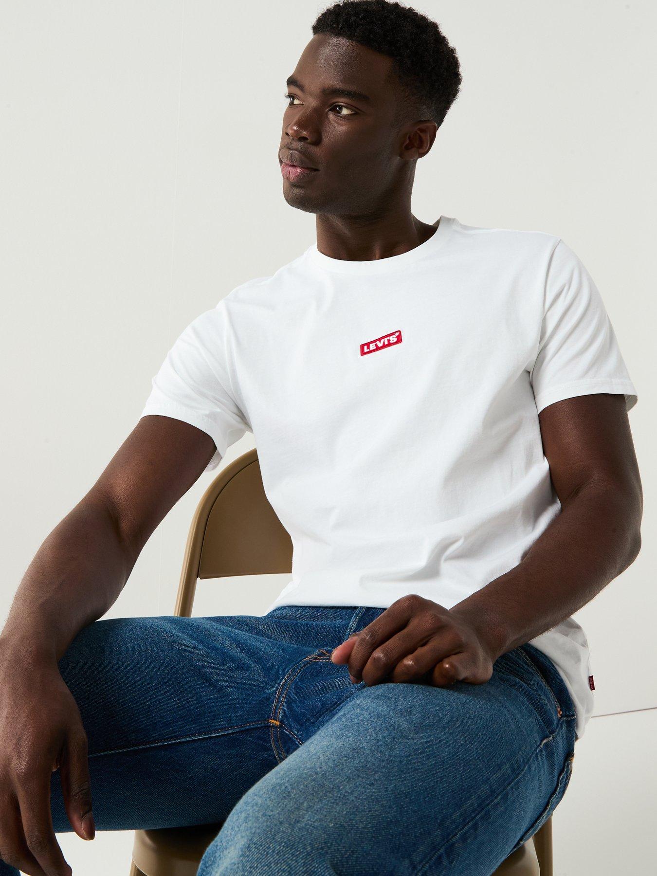 Image 5 of 5 of Levi's Relaxed Fit Logo Tab Short Sleeve T-Shirt- White